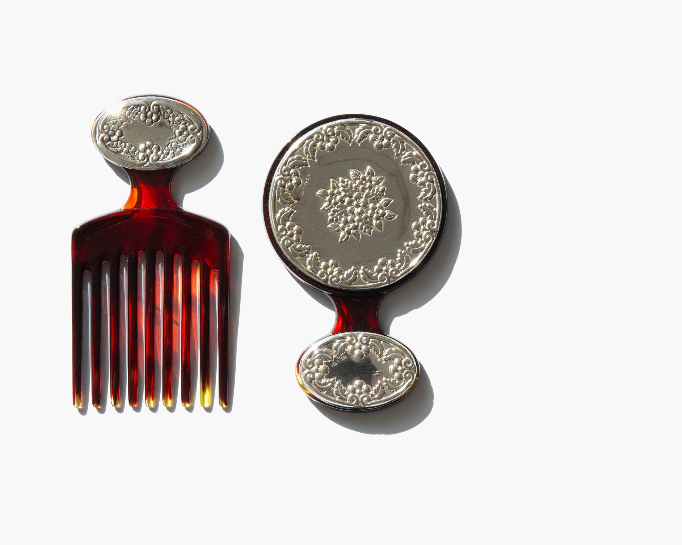 Vintage Italian Pocket Mirror and Comb