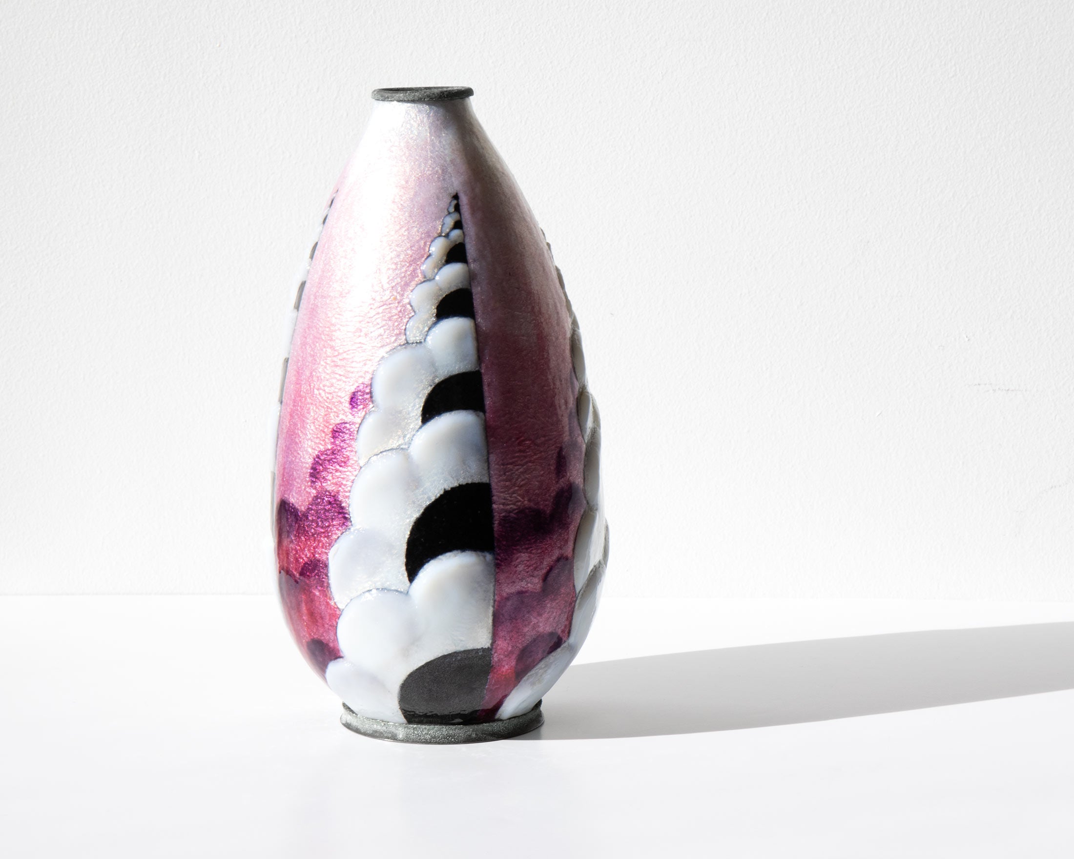 Camille Fauré Enamel Vase