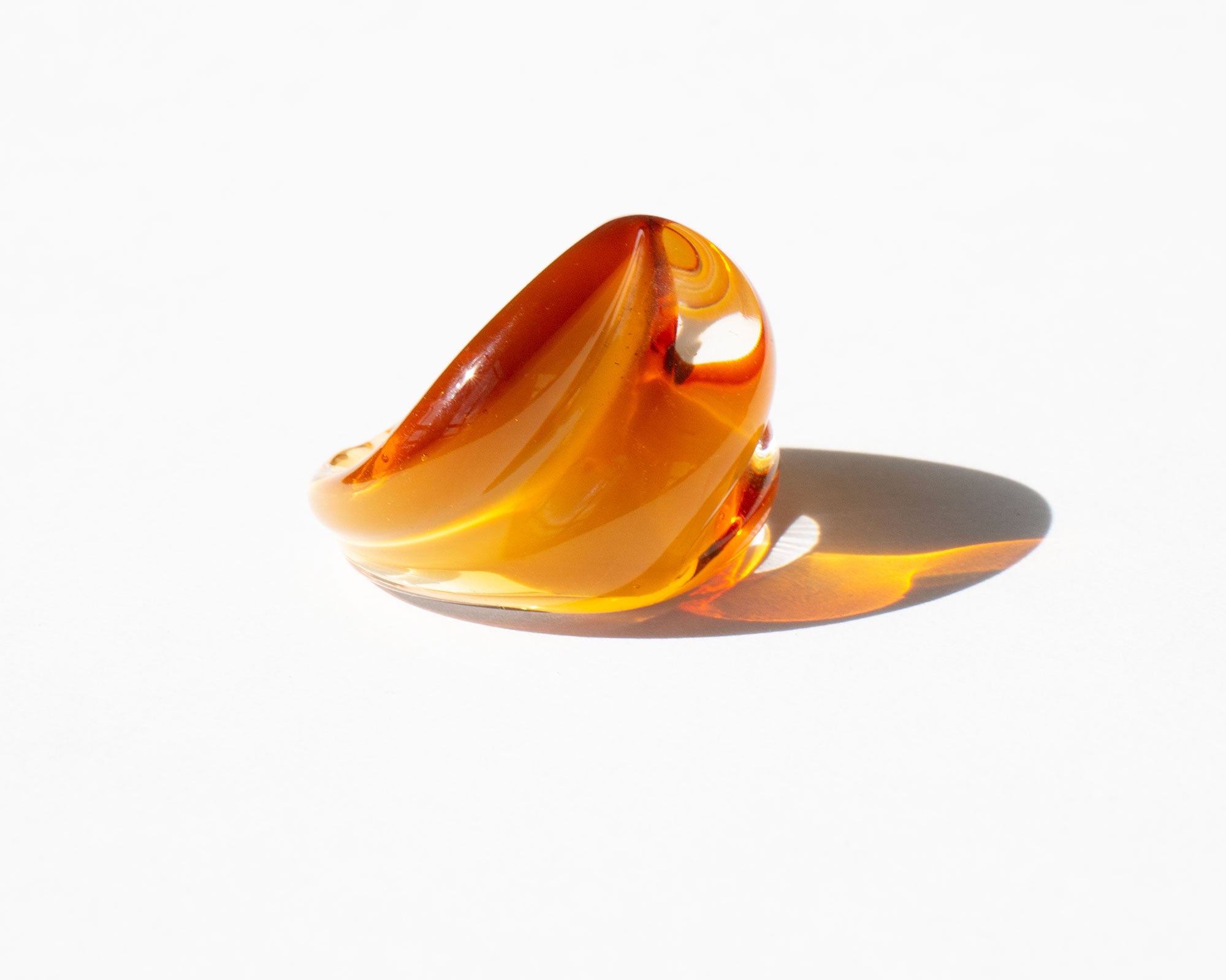 Honey Art Glass Ring
