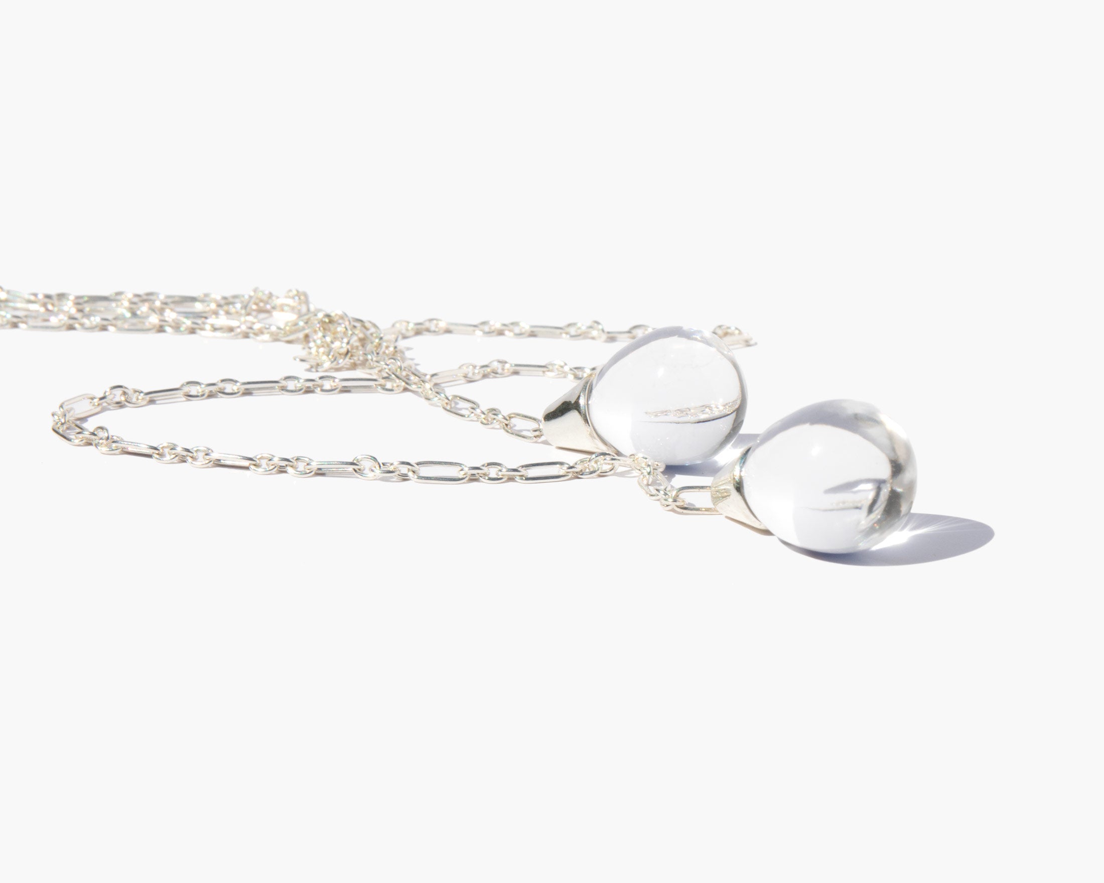Asteria Lariat Necklace Silver