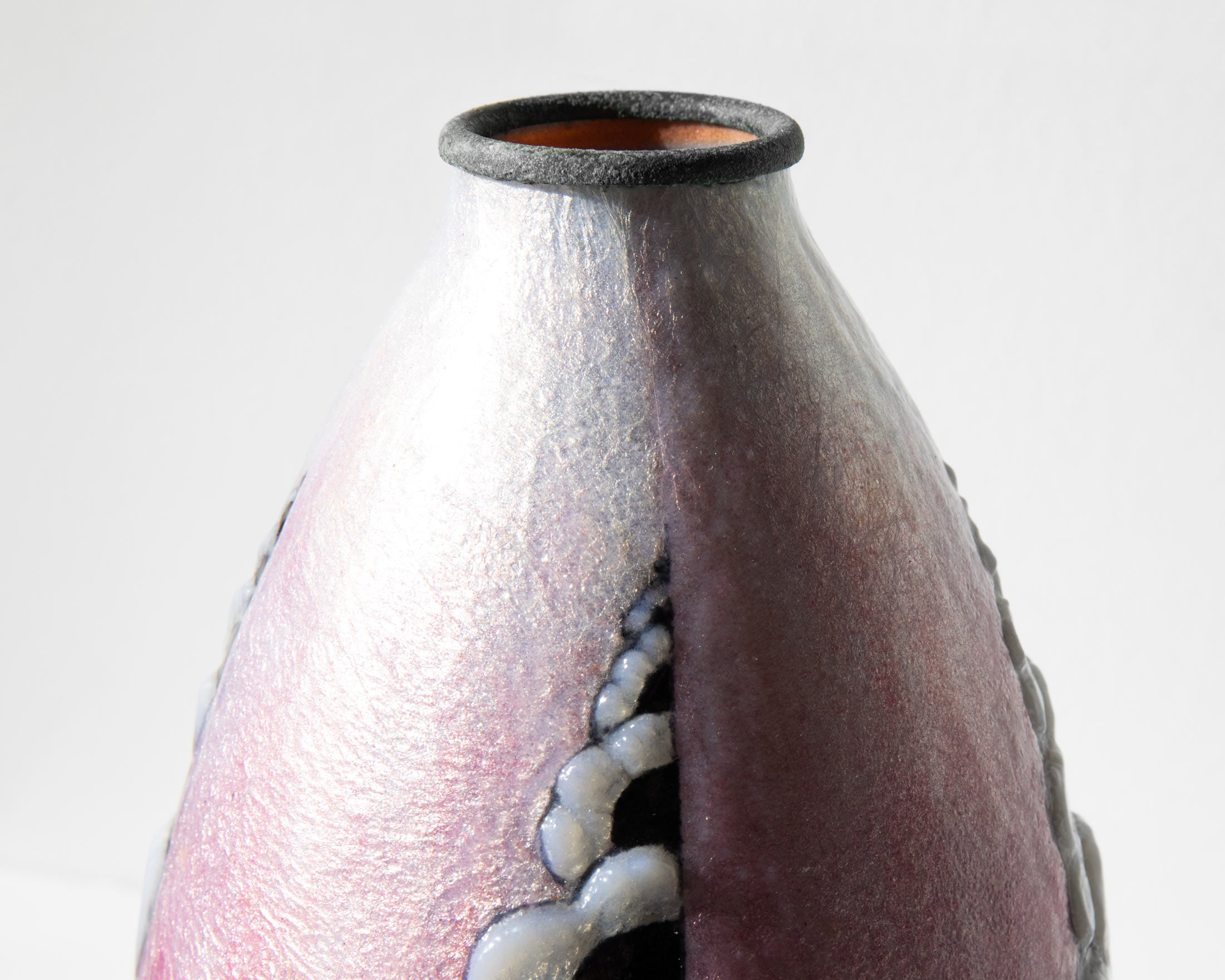 Camille Fauré Enamel Vase