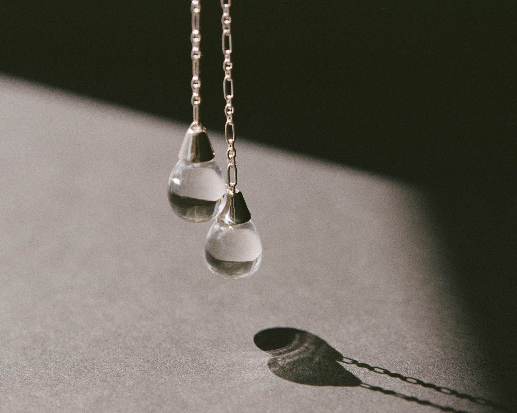 Asteria Lariat Necklace Silver