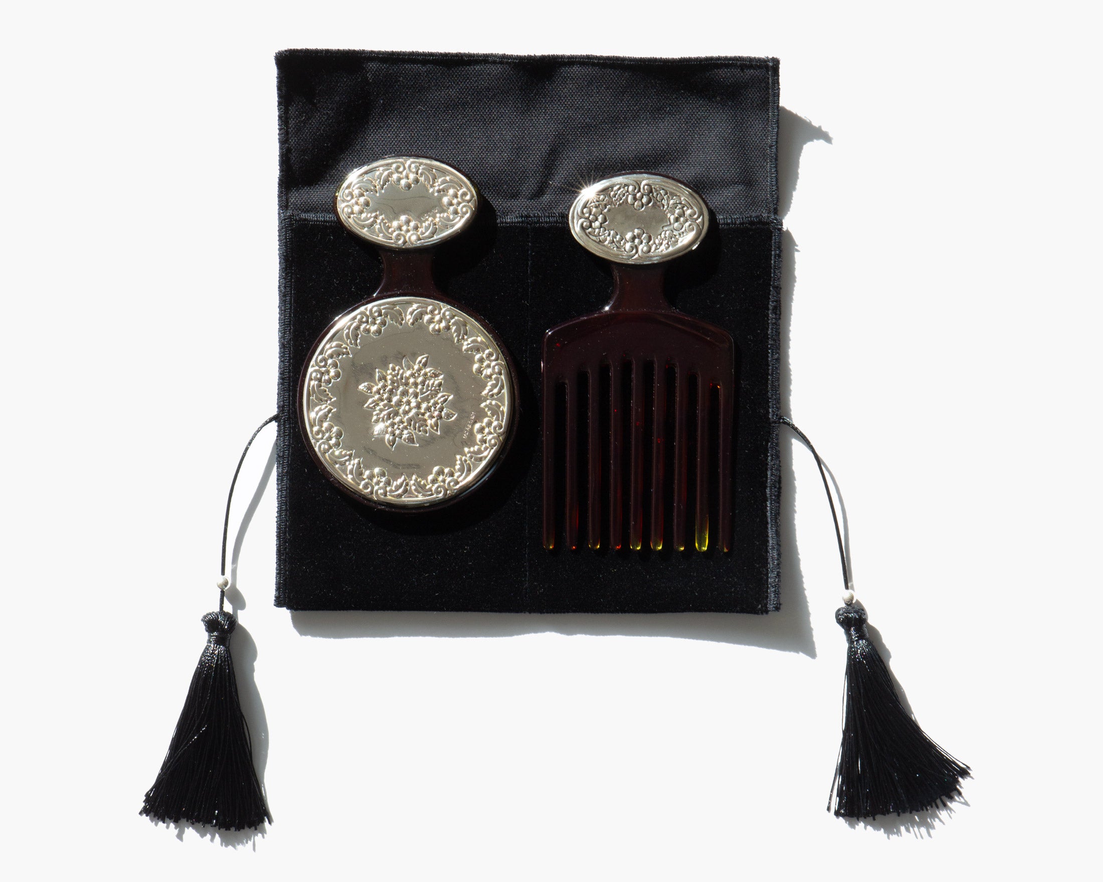 Vintage Italian Pocket Mirror and Comb