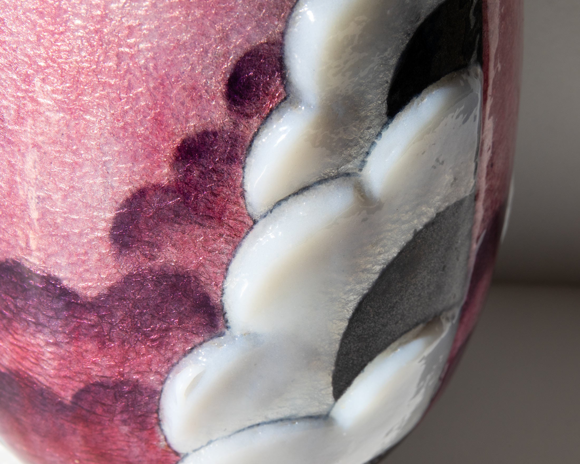 Camille Fauré Enamel Vase