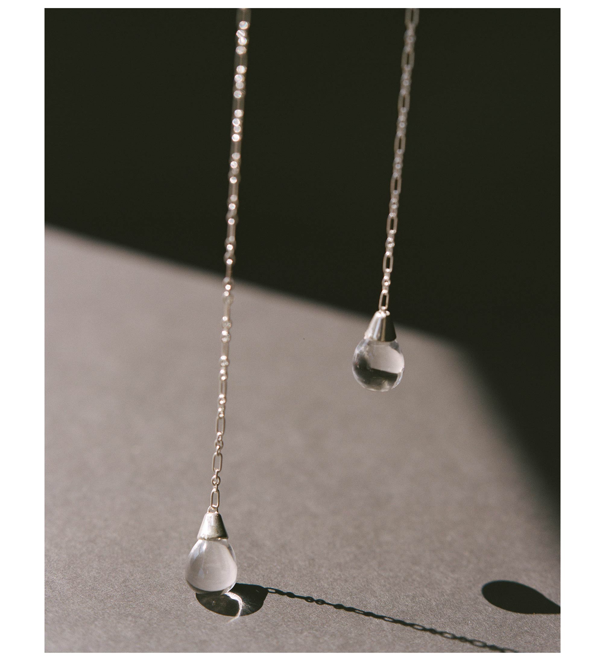 Asteria Lariat Necklace Silver