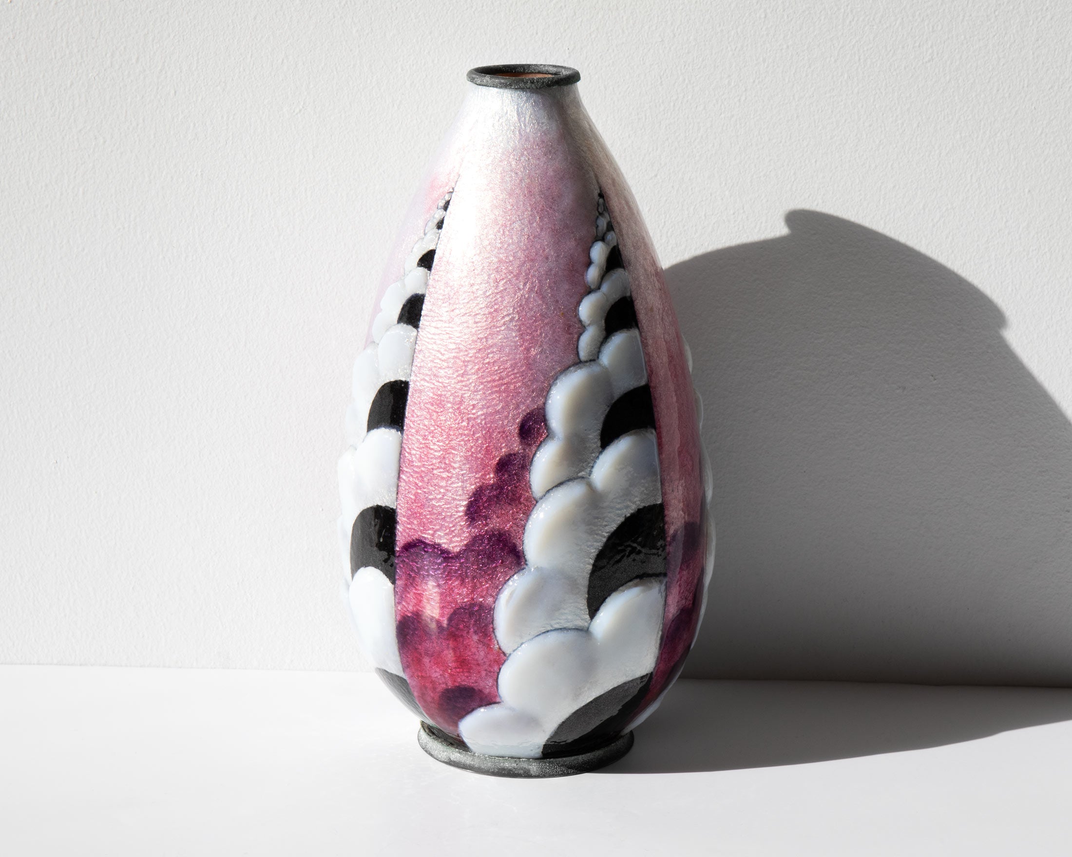 Camille Fauré Enamel Vase