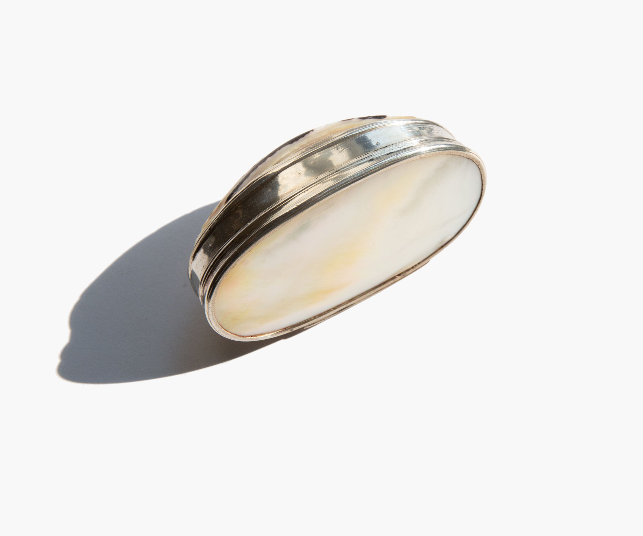 Carved Shell Snuff Box