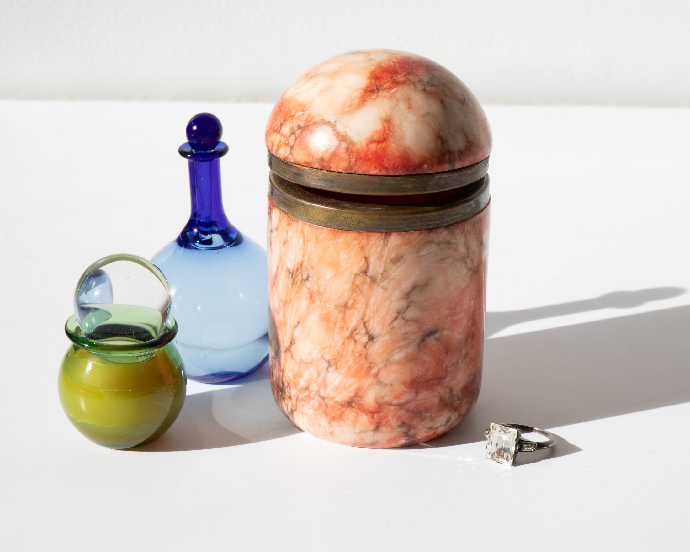 Red Alabaster Trinket Box