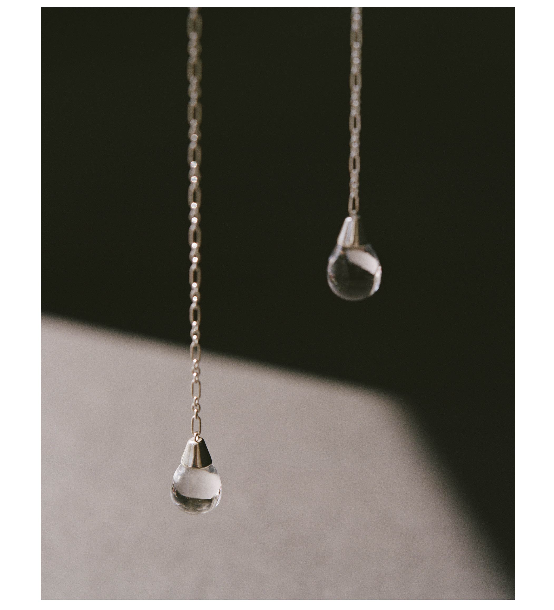 Asteria Lariat Necklace Silver