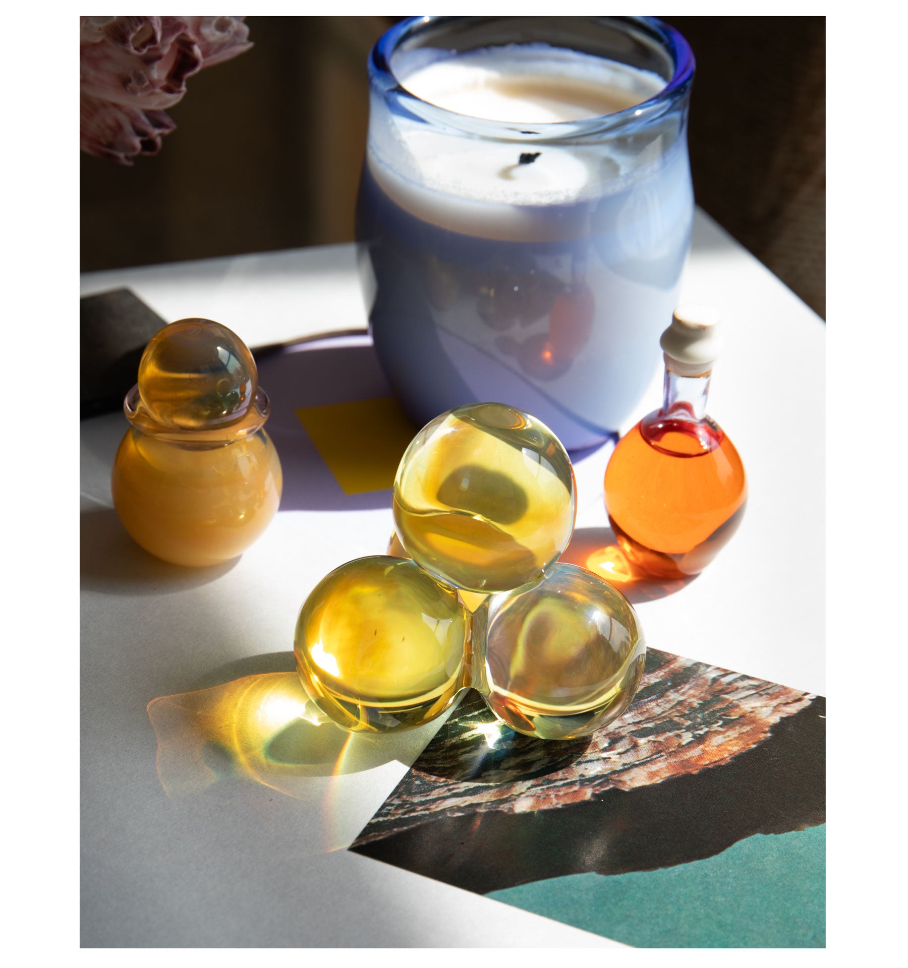 Aurora Borealis Glass Sculpture