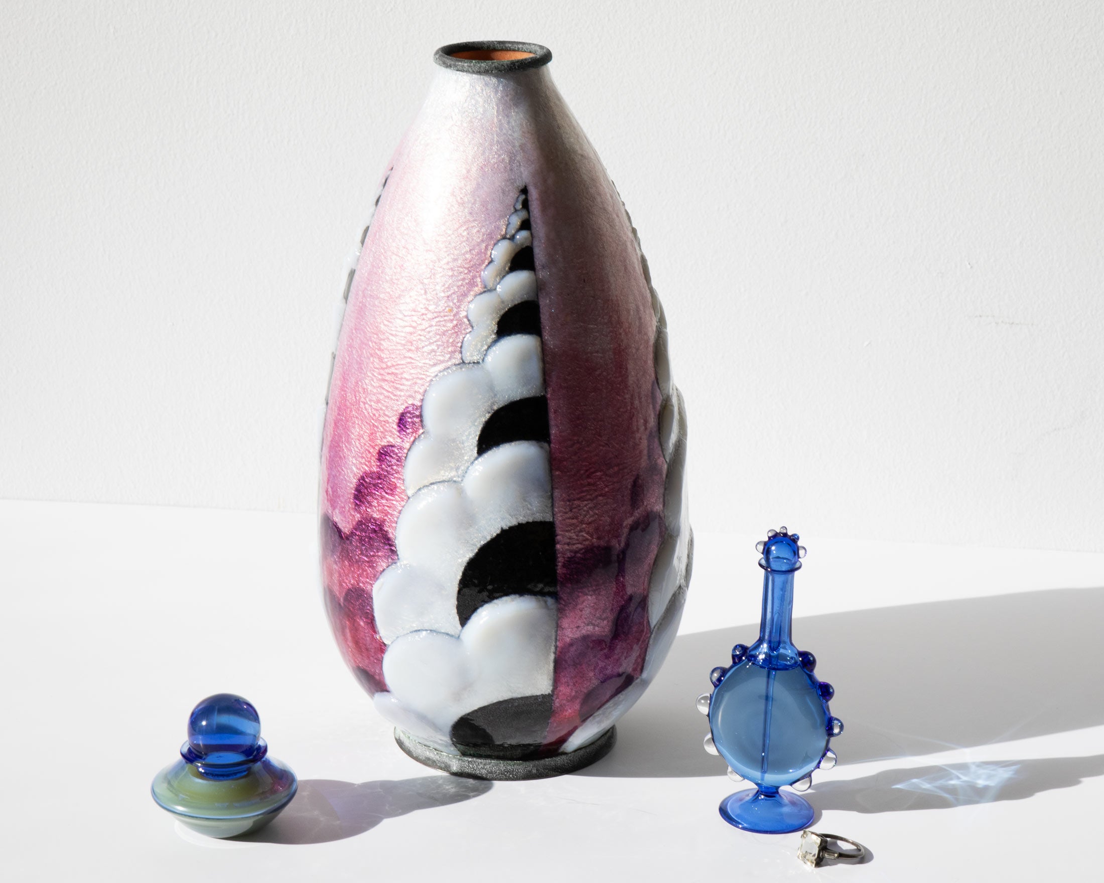 Camille Fauré Enamel Vase