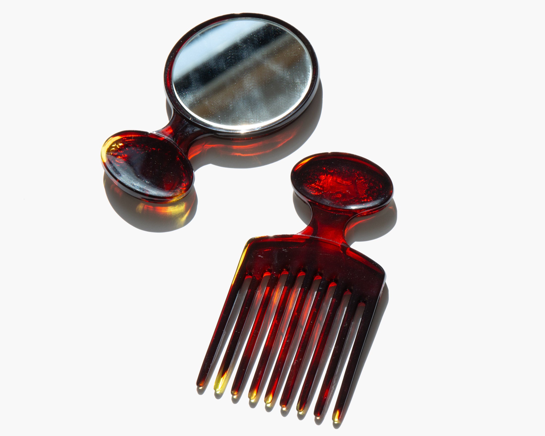 Vintage Italian Pocket Mirror and Comb