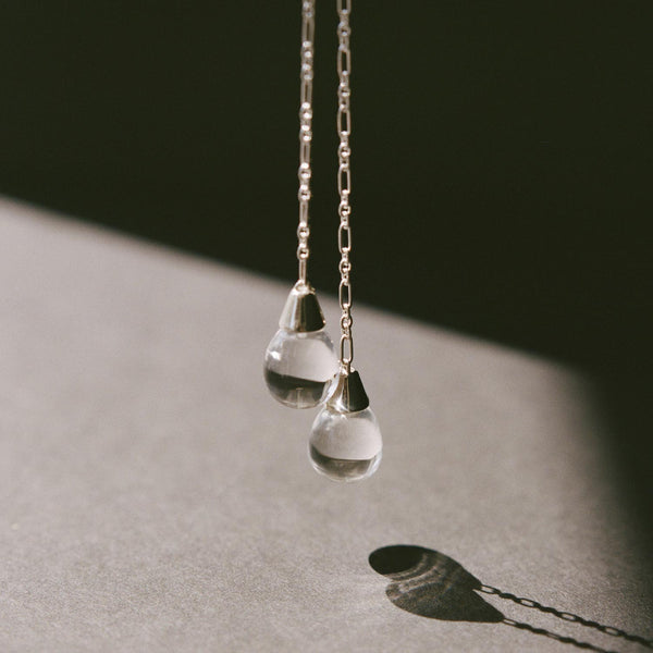 Asteria Lariat Necklace Silver