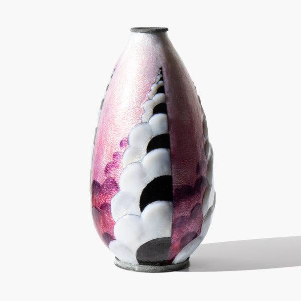 Camille Fauré Enamel Vase