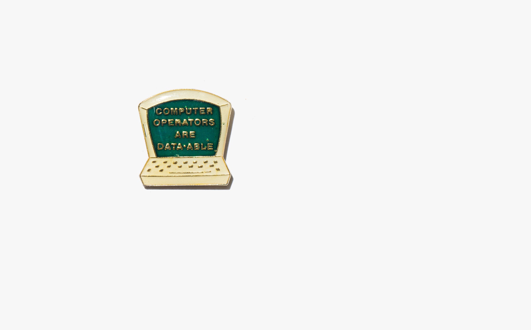 Computer Operators Vintage Enamel Pin