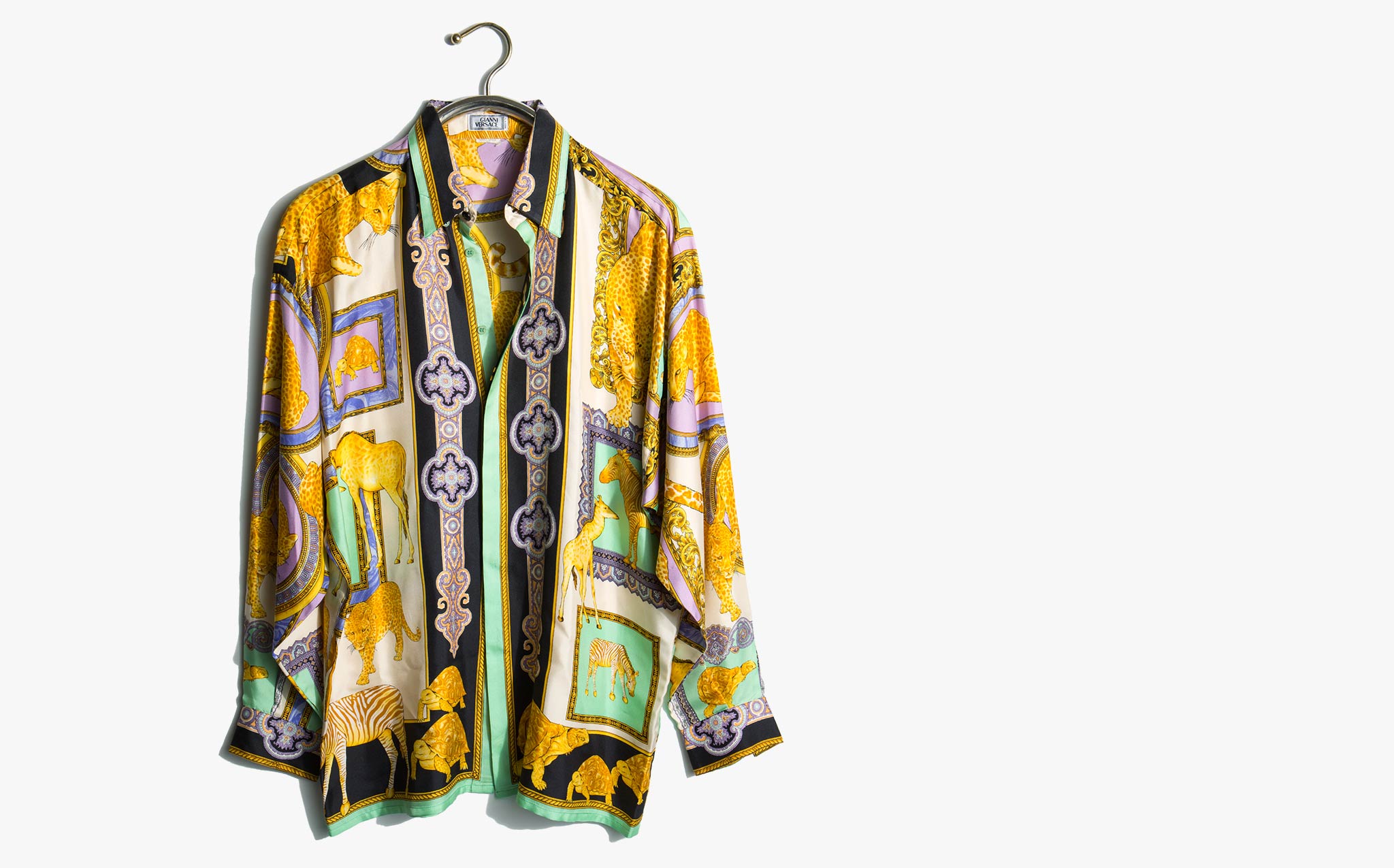 Gianni Versace Iconic 1990's Silk Animal Print Shirt