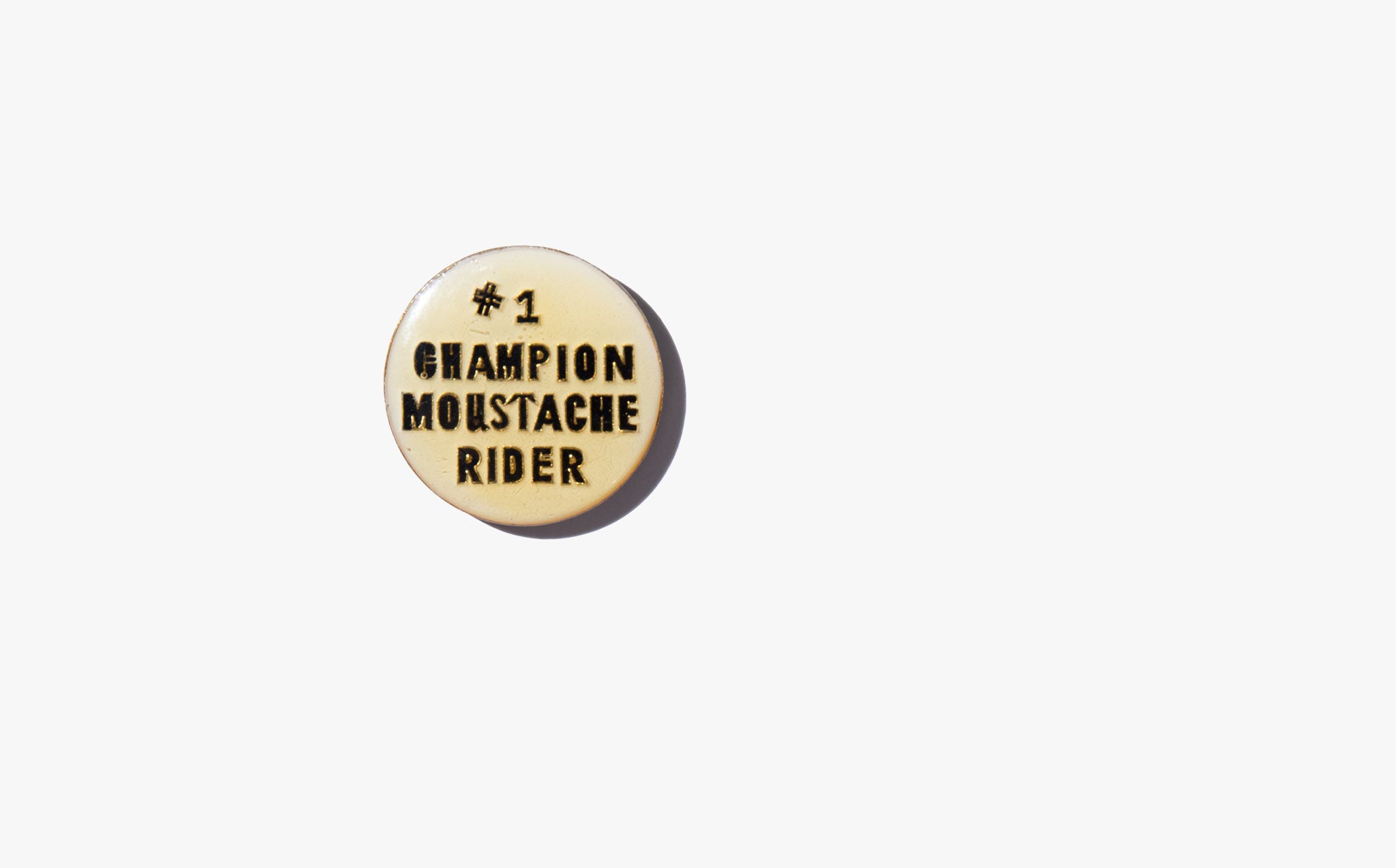Champion Moustache Rider Vintage Pin