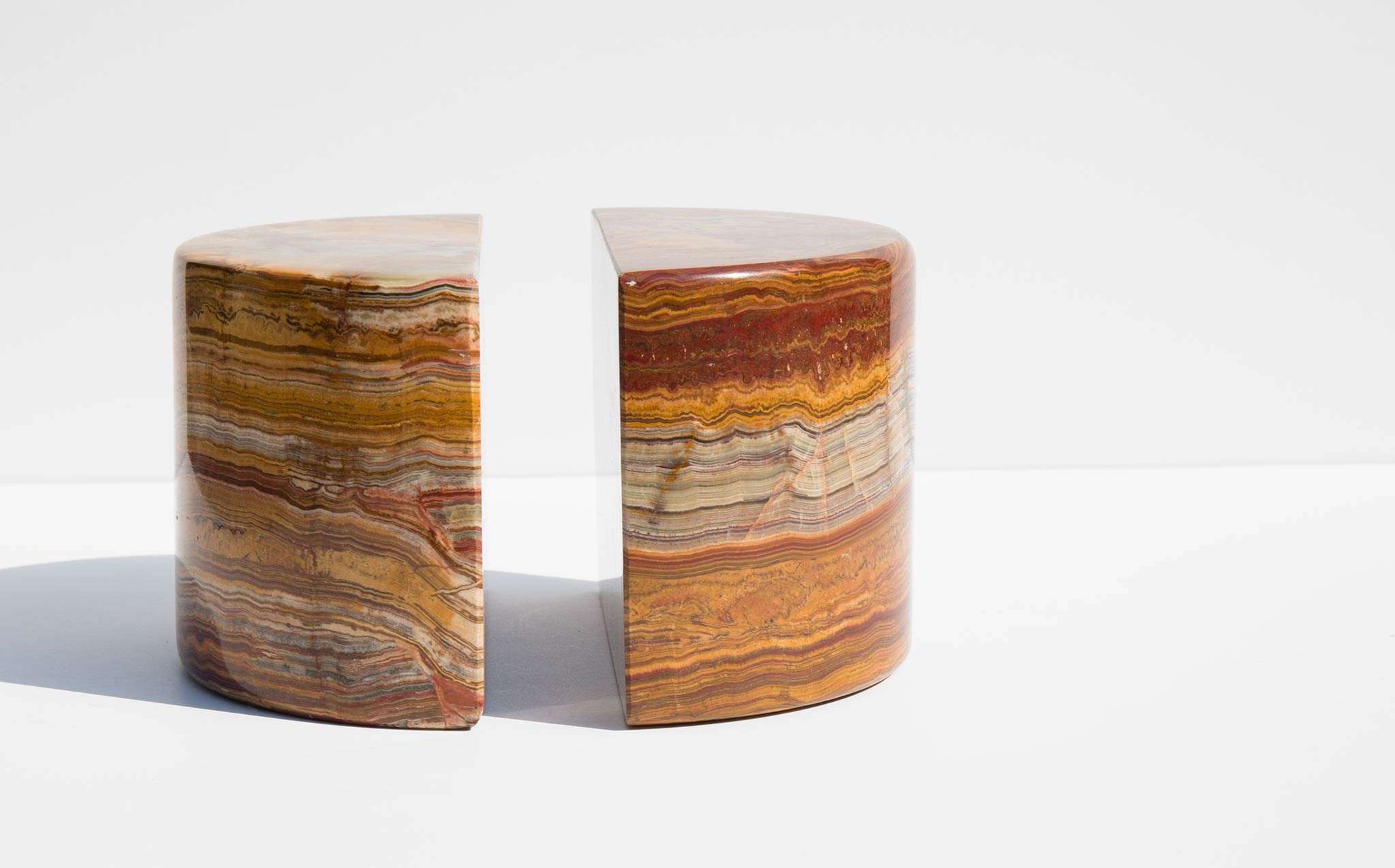 Layered Stone Bookends