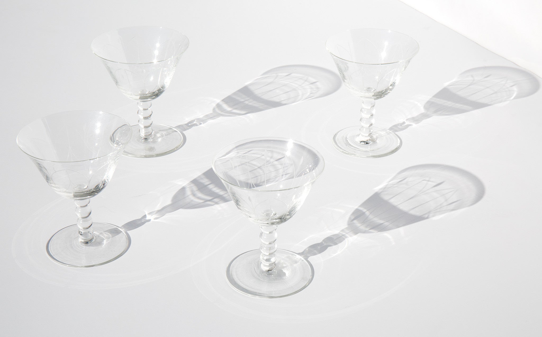 Etched Cocktail Glasses