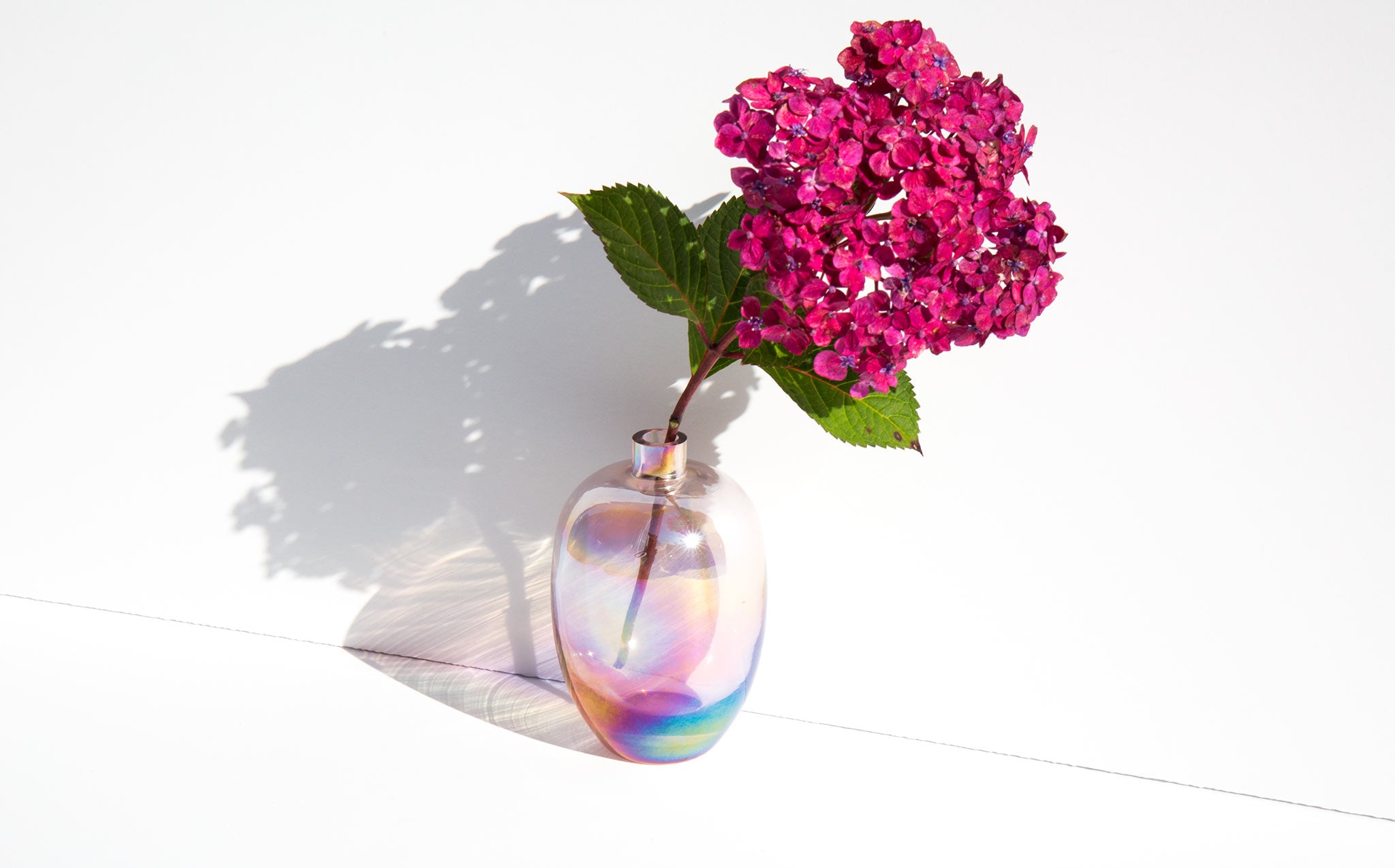 Iridescent Blush Murano Vase