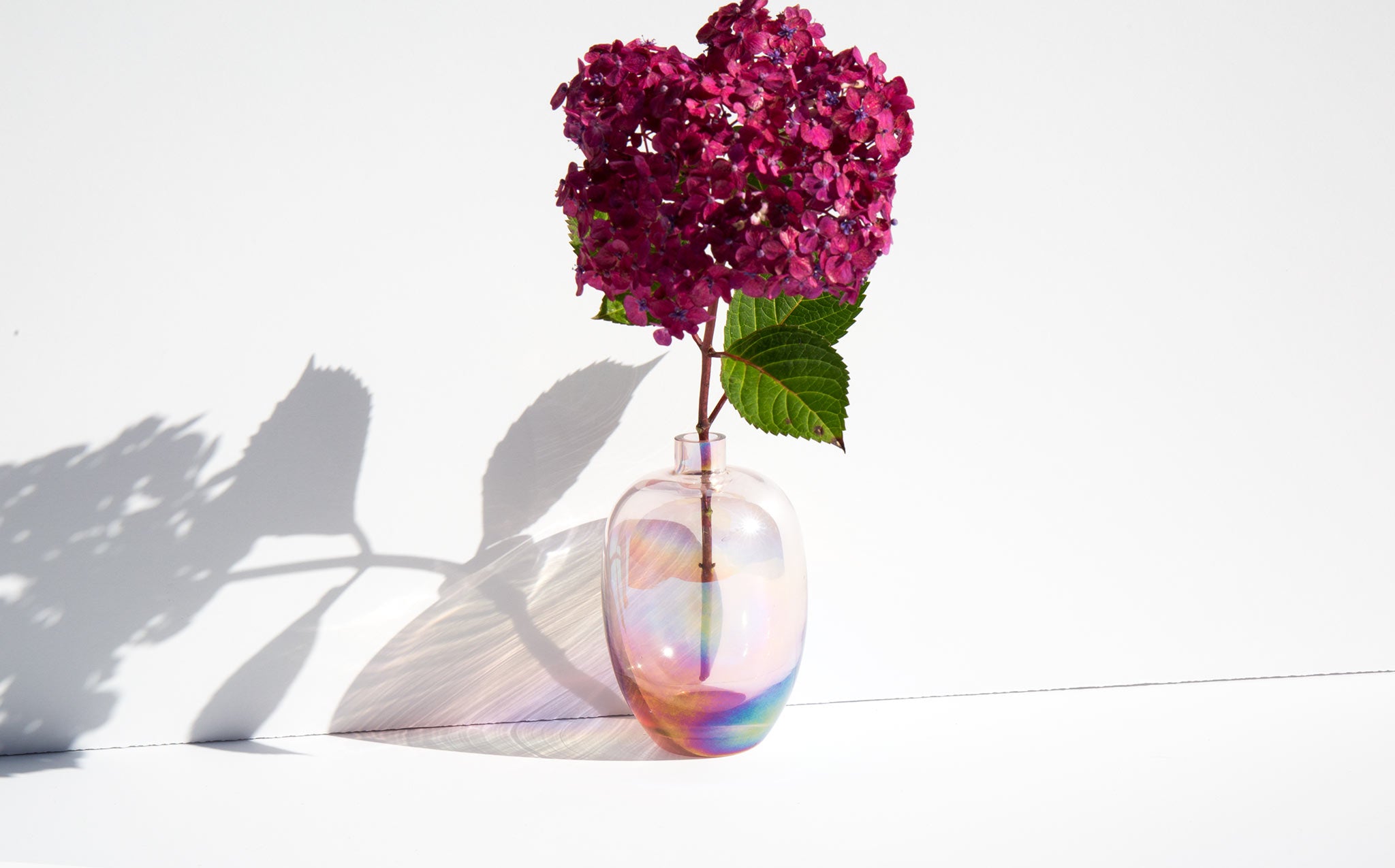Iridescent Blush Murano Vase