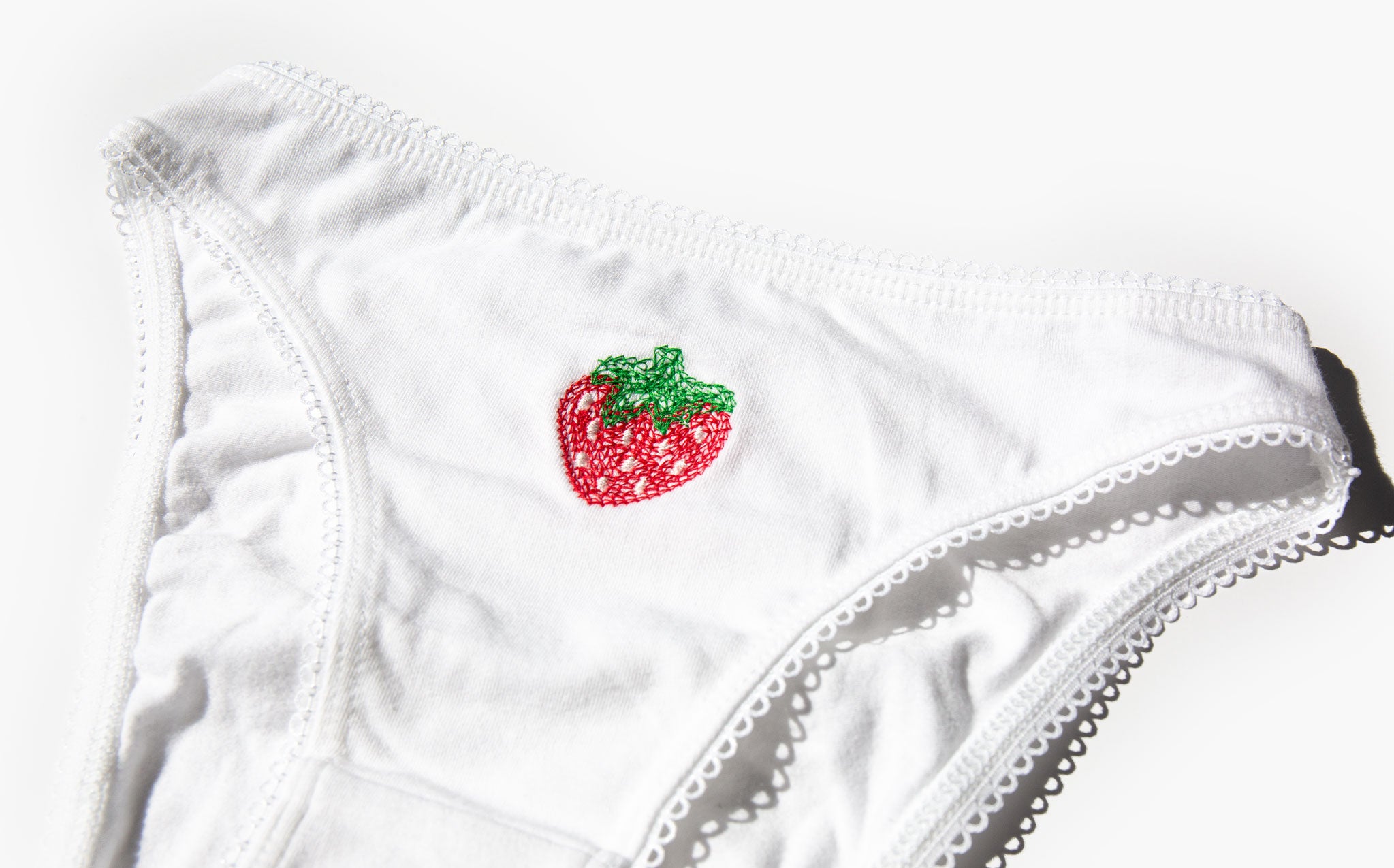Poppy Undies Embroidered Strawberry