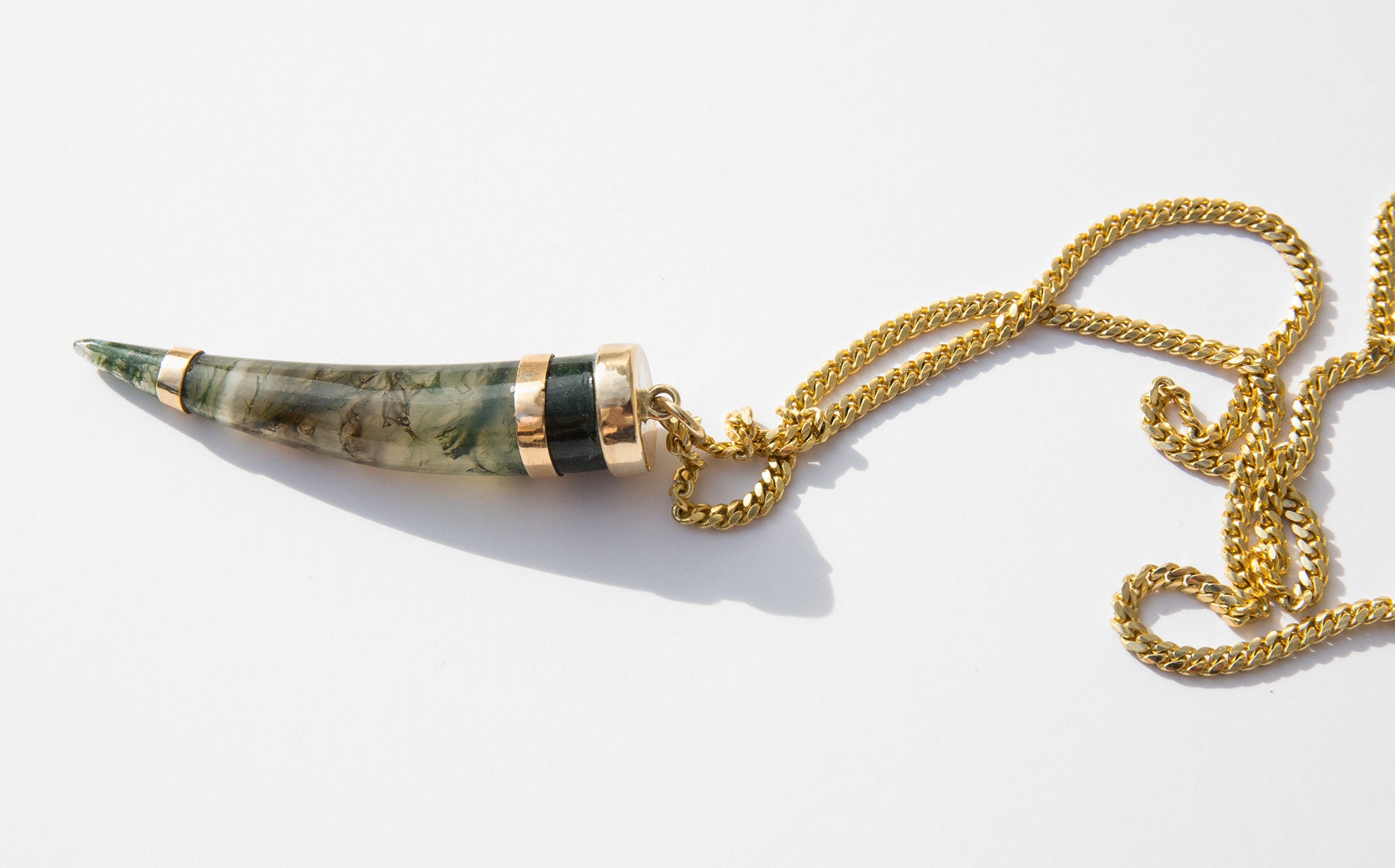 Scottish Agate Horn Necklace