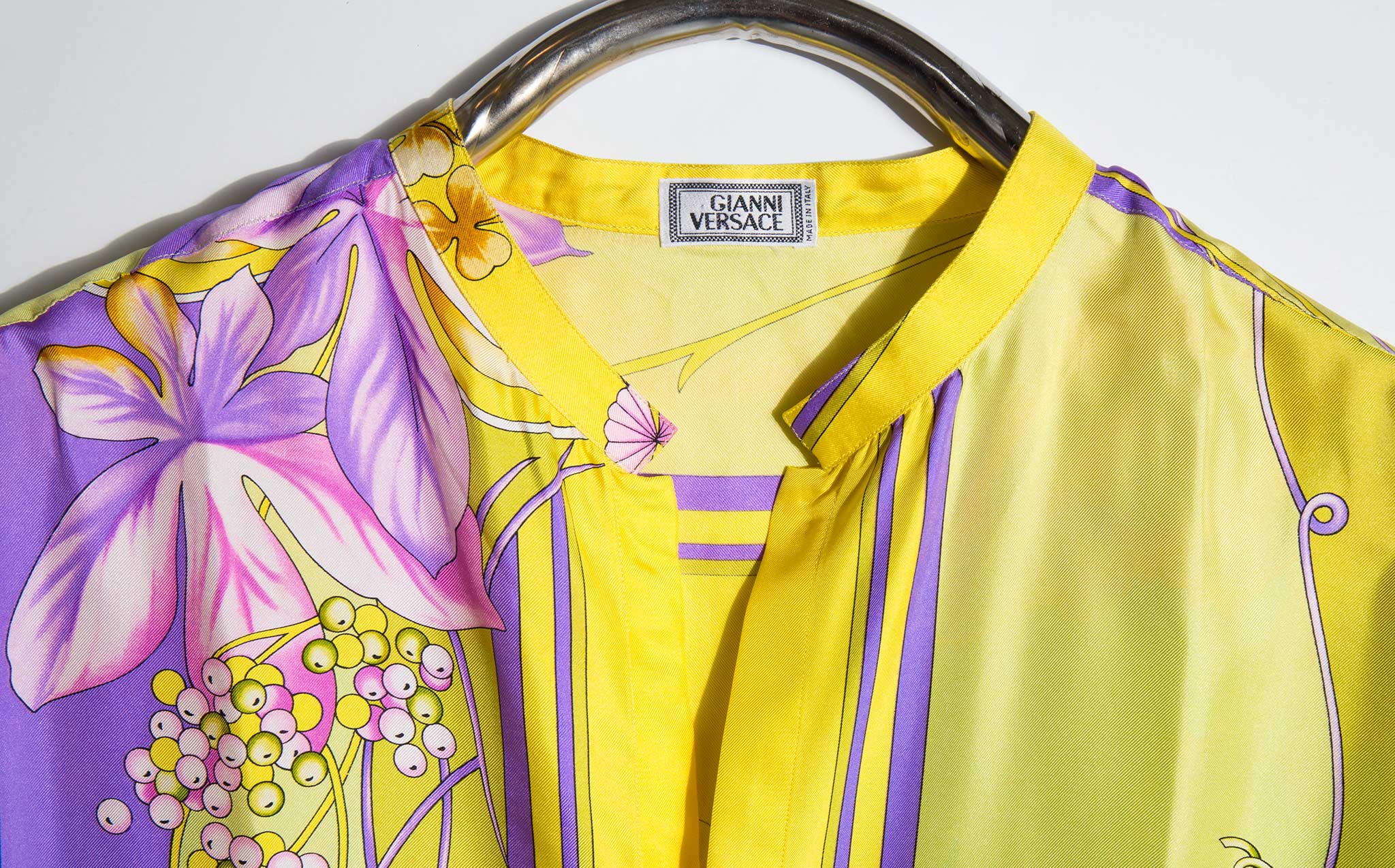 Gianni Versace Iconic 1990's Silk Floral Print Shirt