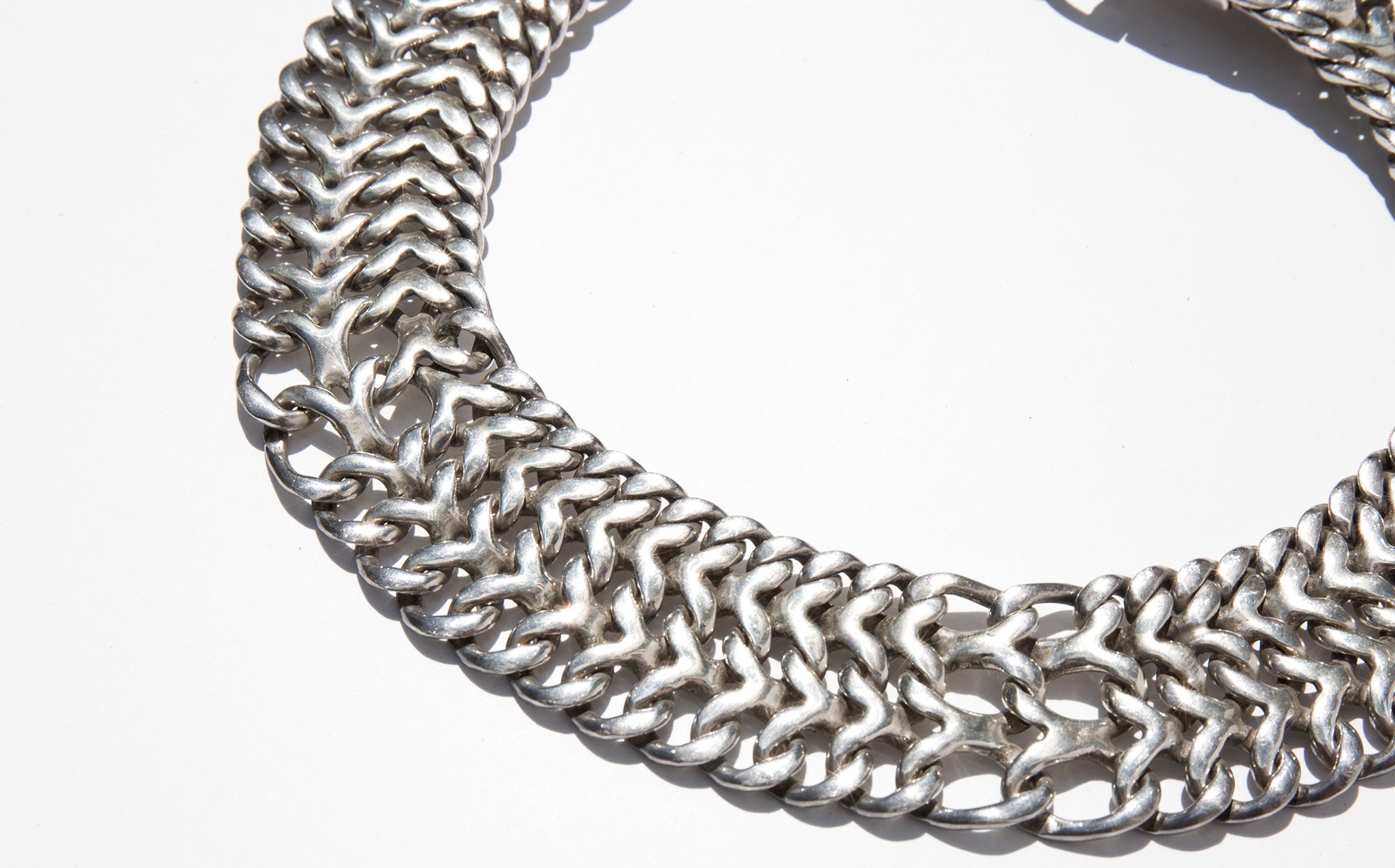 Silver Chain Maille Collar