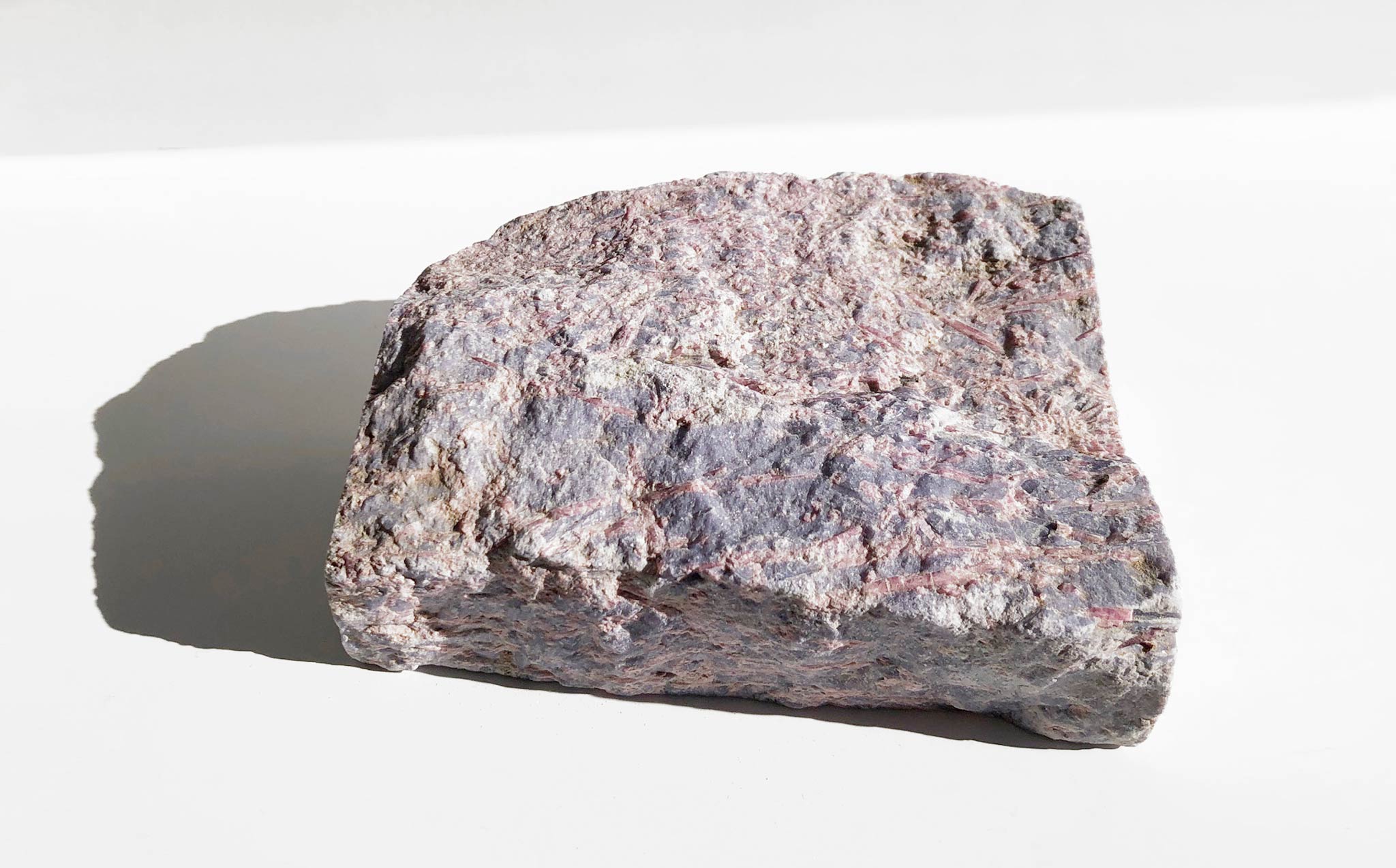 Sliced Lepidolite With Tourmaline Crystals