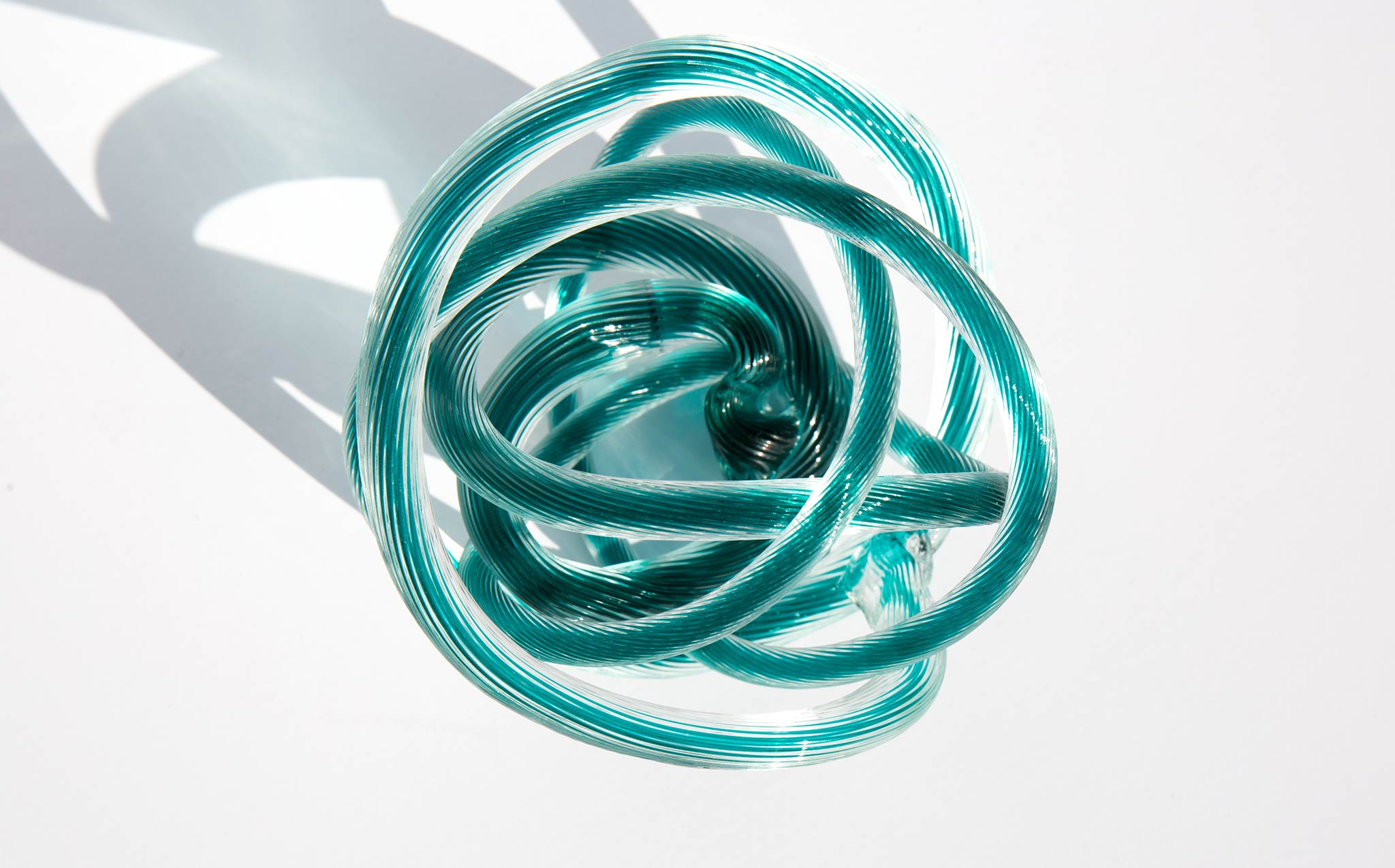 Mid Century Glass Knot Sculpture