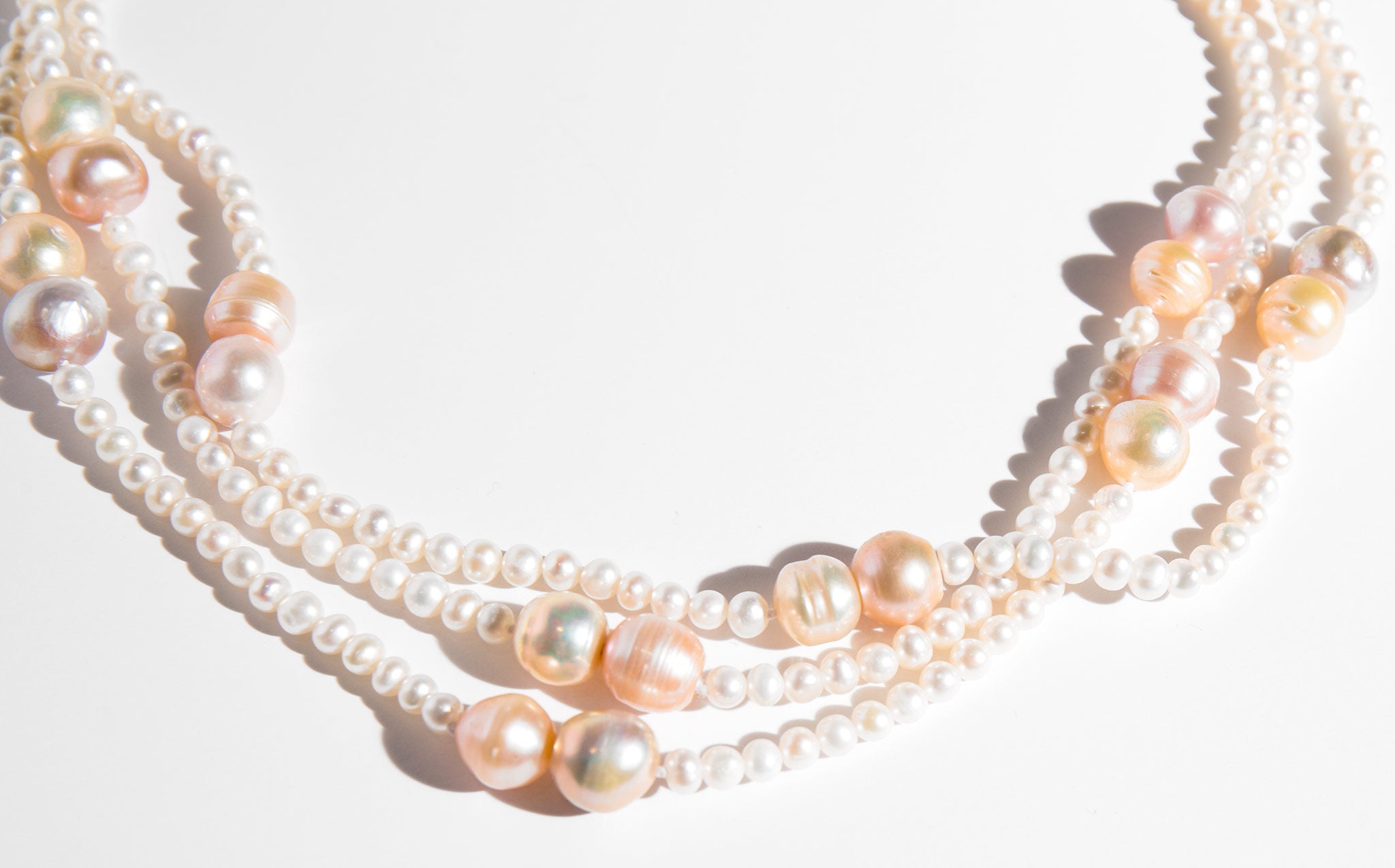 Extra Long Pastel Pearls