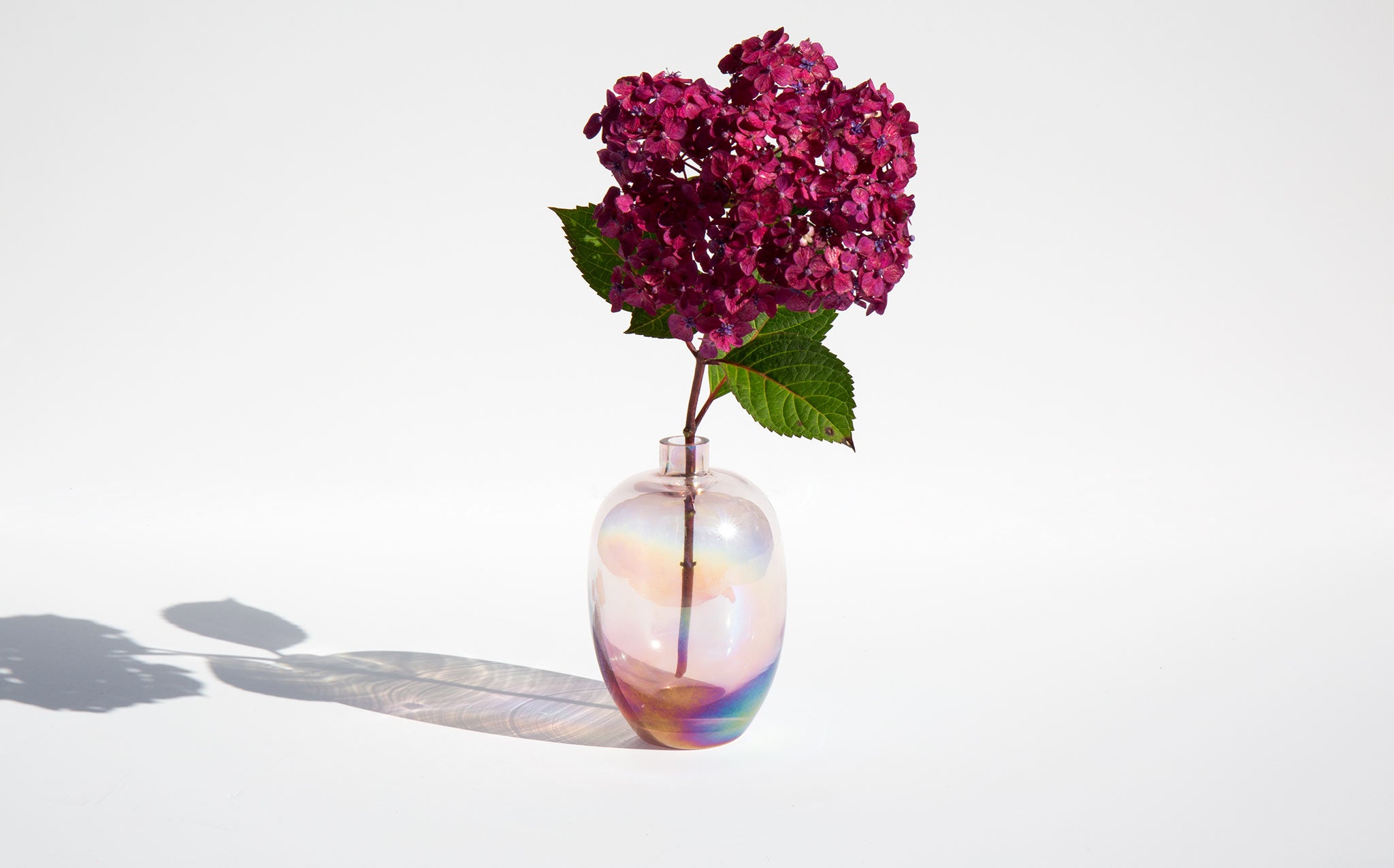 Iridescent Blush Murano Vase