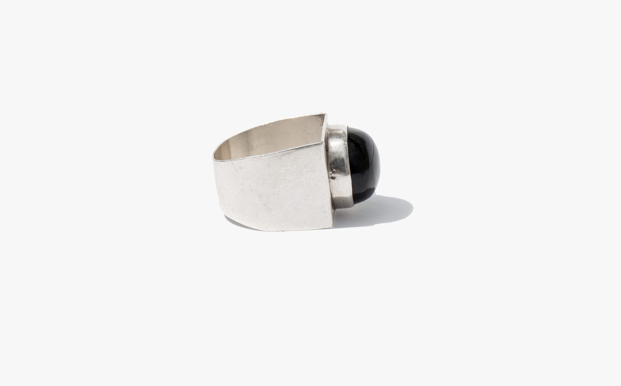 Onyx and Sterling Mod Ring