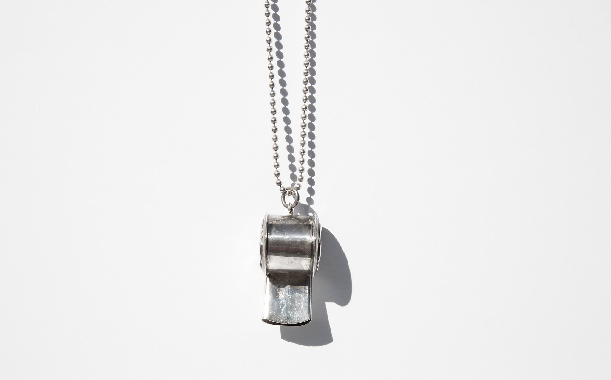 Antique Sterling Whistle Necklace