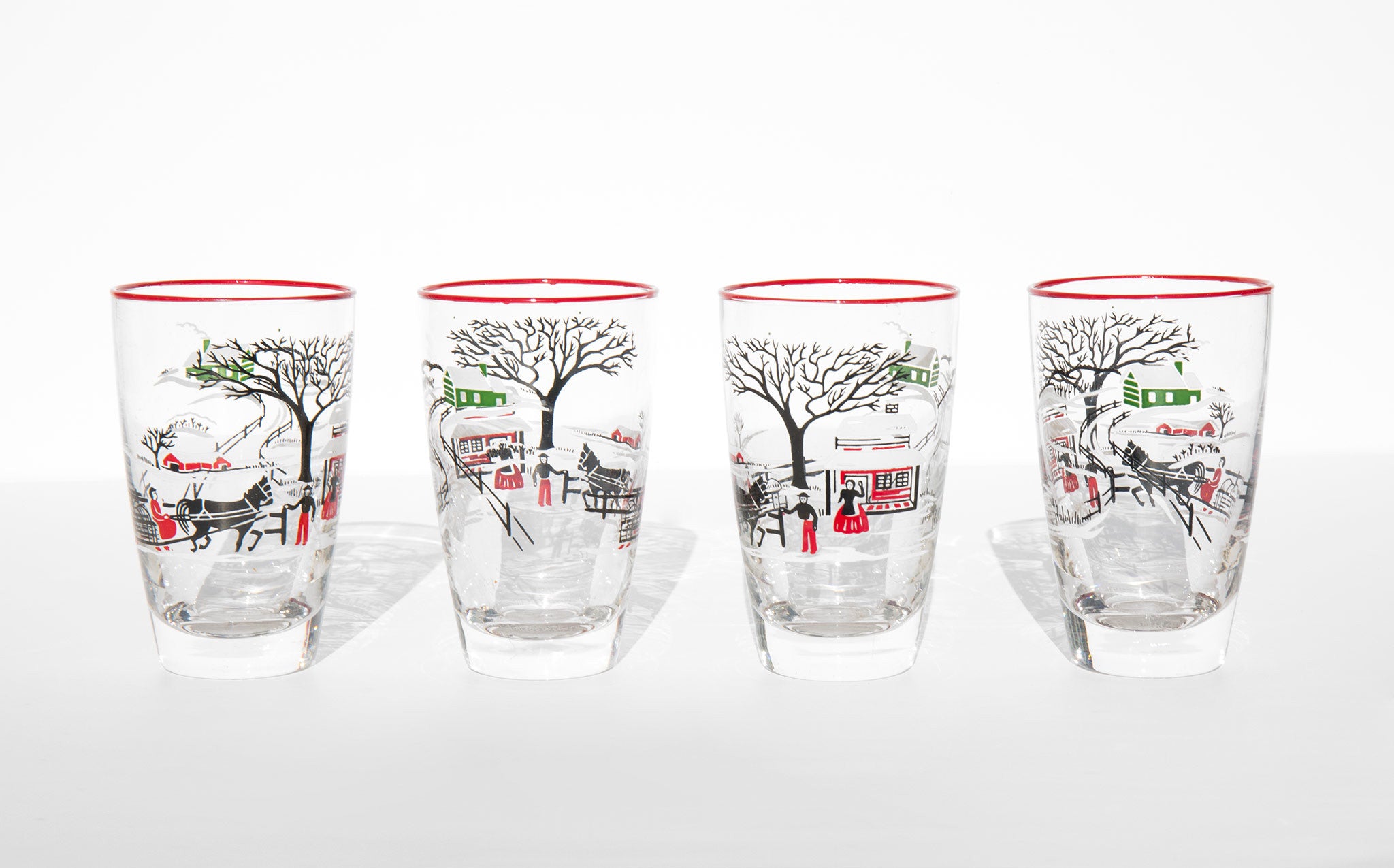 Currier and Ives Glasses