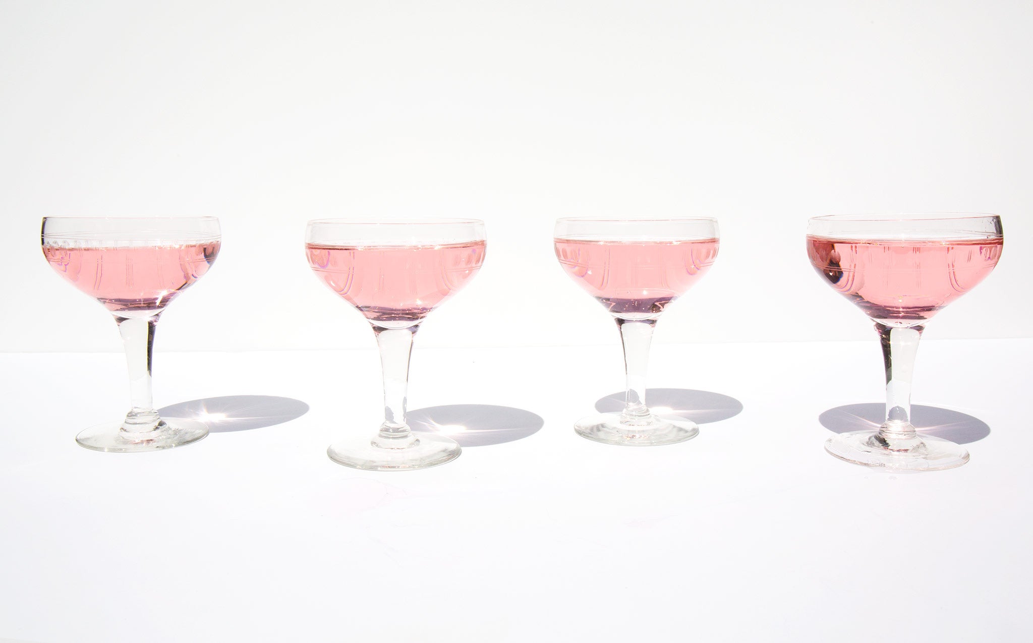 Etched Deco Cocktail Glasses