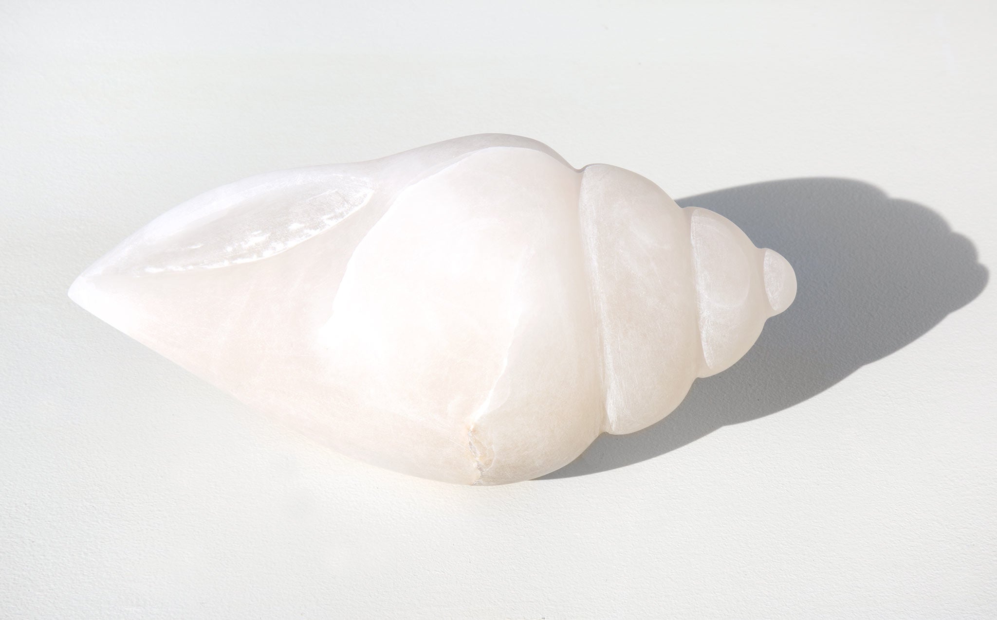 White Alabaster Conch Sculpture