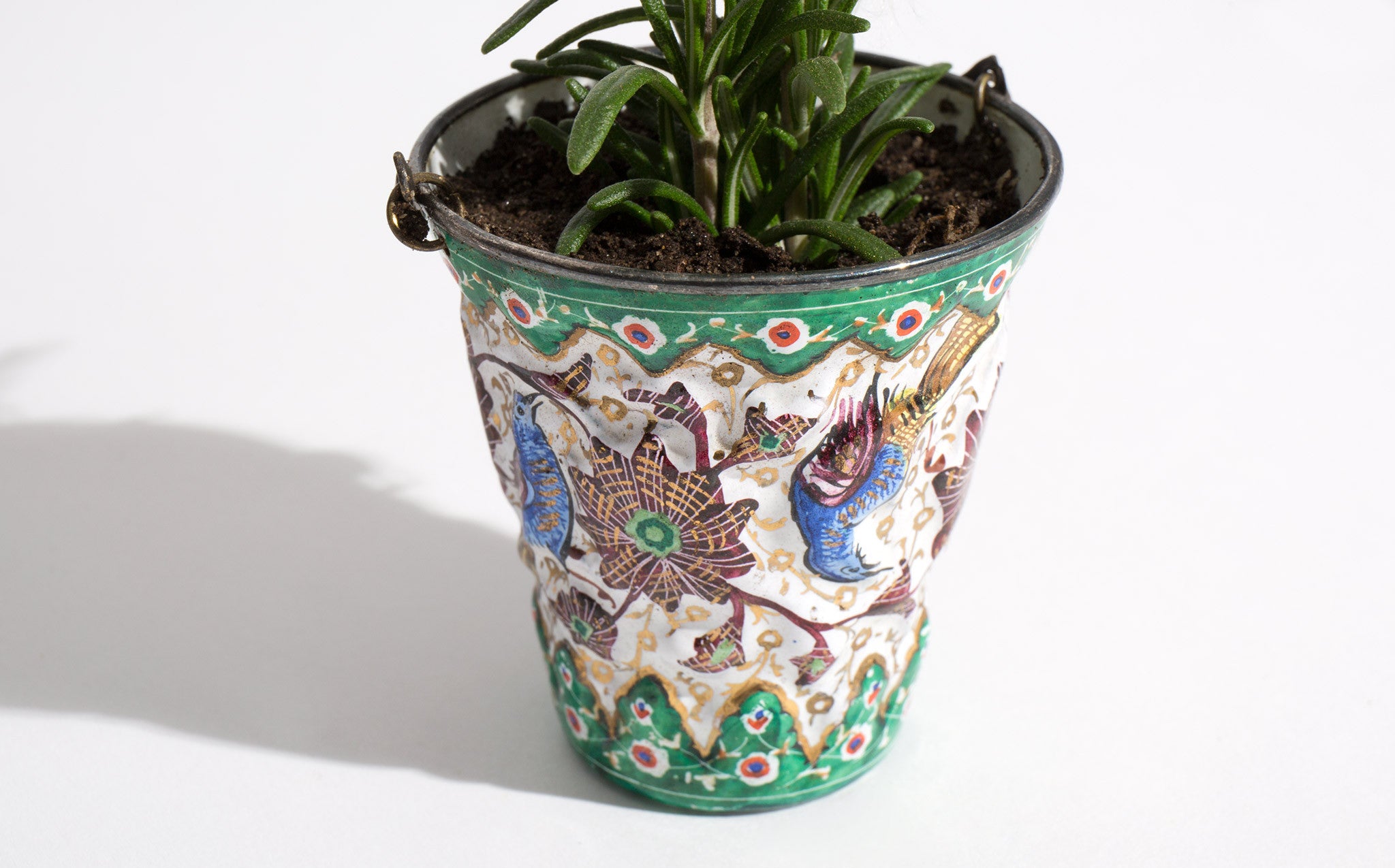 Tiny Persian Lacquered Planter
