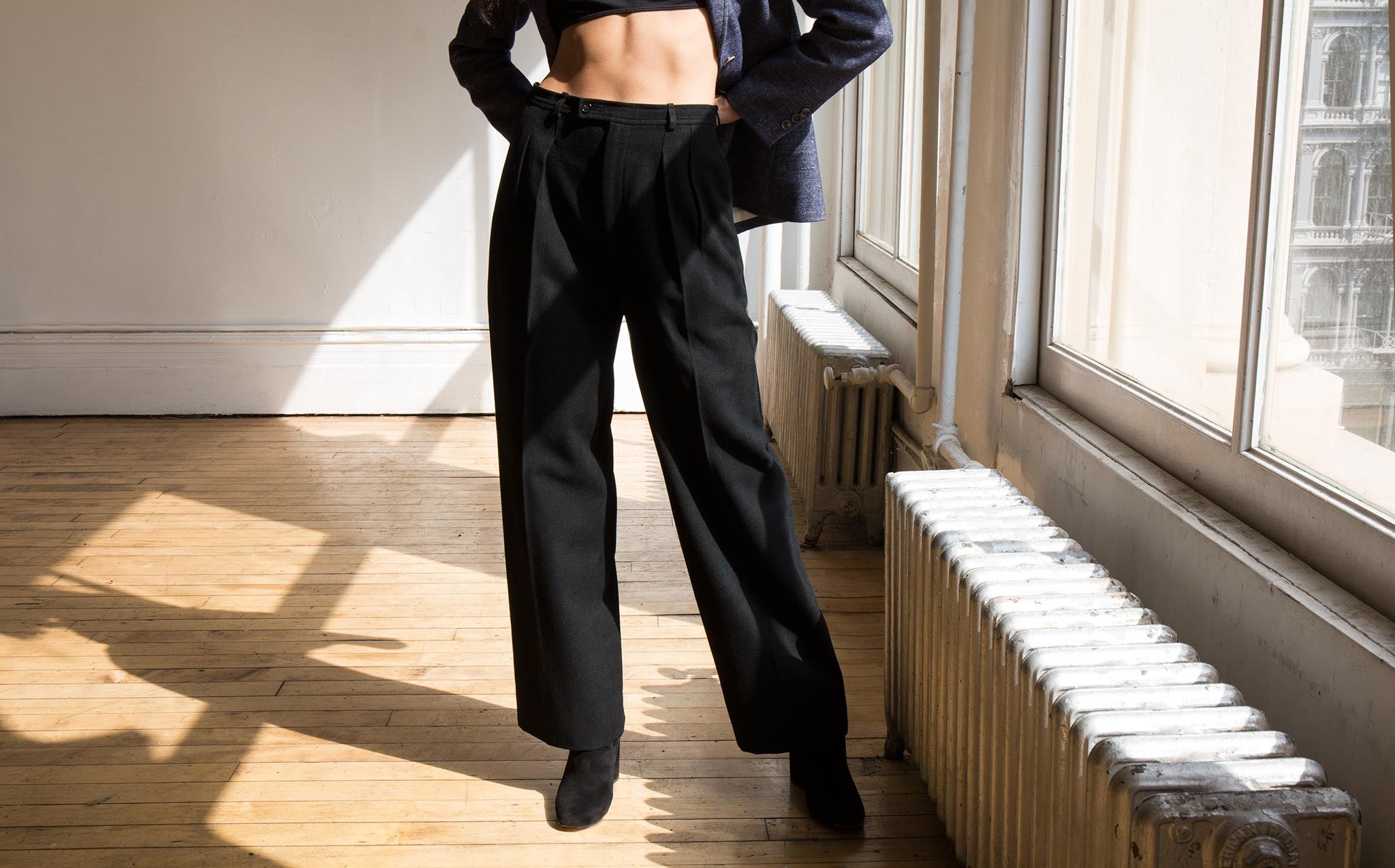 Yves Saint Laurent Rive Gauche Wool Trousers