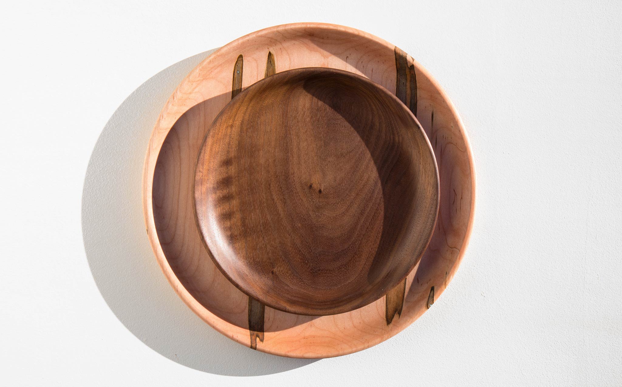 Mod Tribe Design Ambrosia Maple and Walnut Plate Set