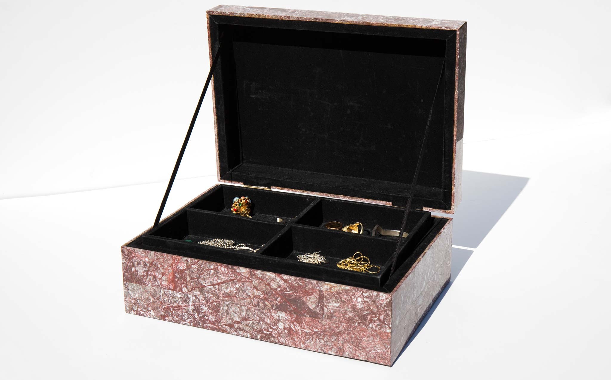 Mottled Stone Jewelry Box