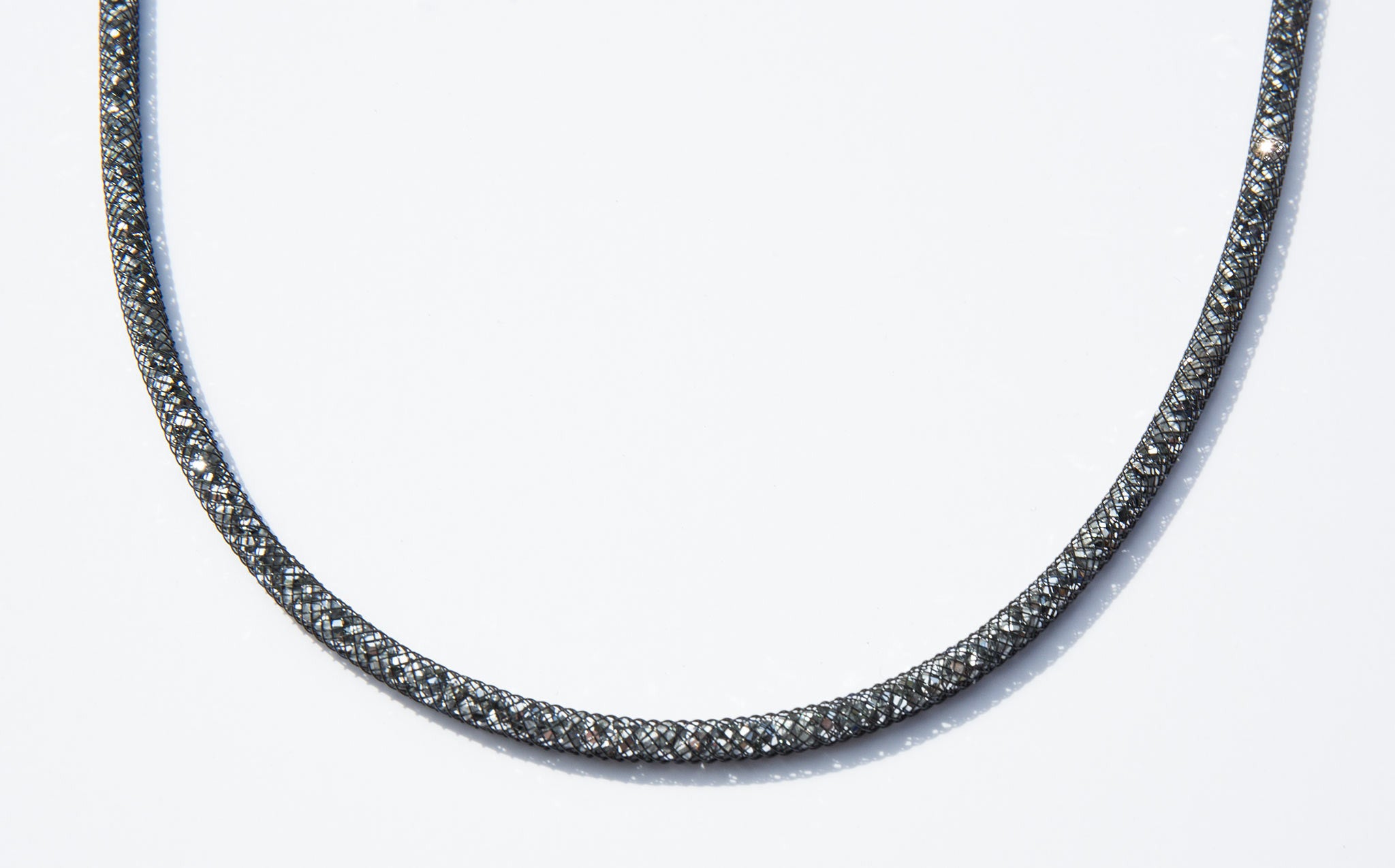 Peppercotton Gunmetal Thread Strand Necklace