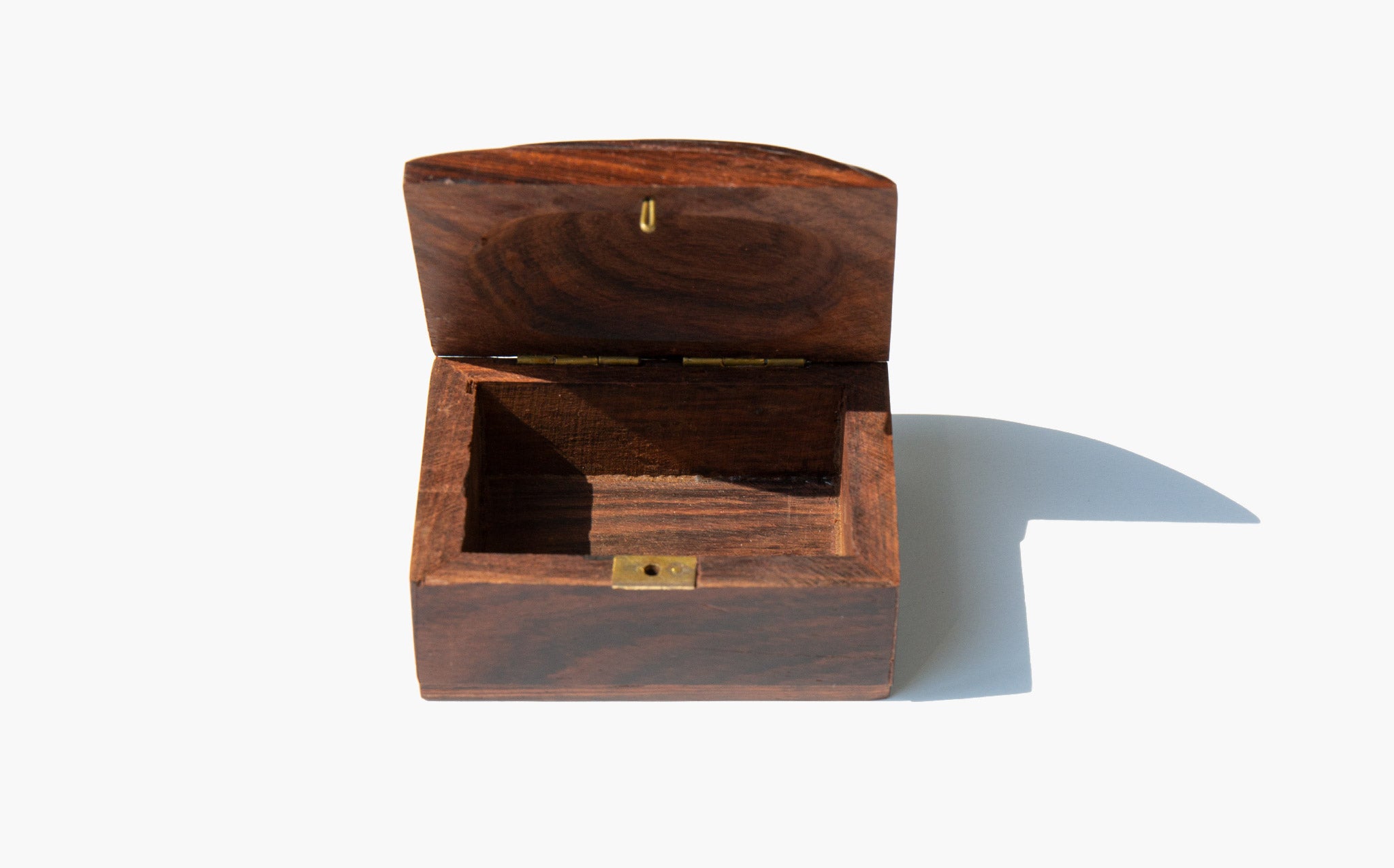 Hand-Carved Wooden Trinket Box