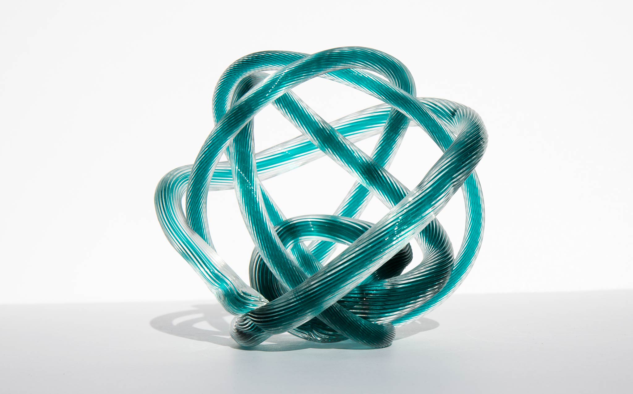 Mid Century Glass Knot Sculpture