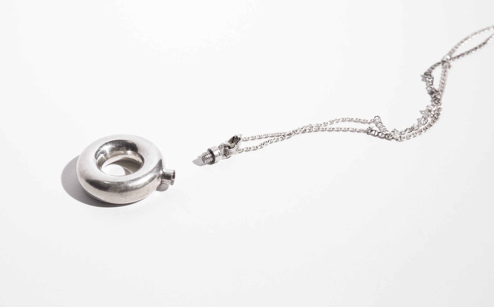 Sterling Round Perfume Vial Necklace