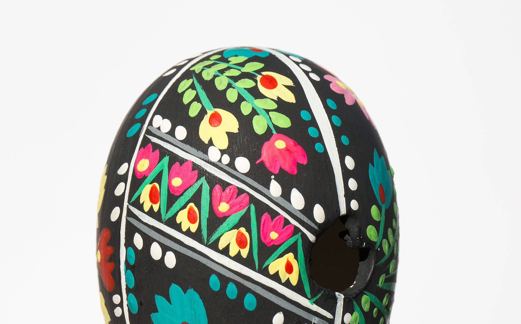 Hand Painted Floral Egg