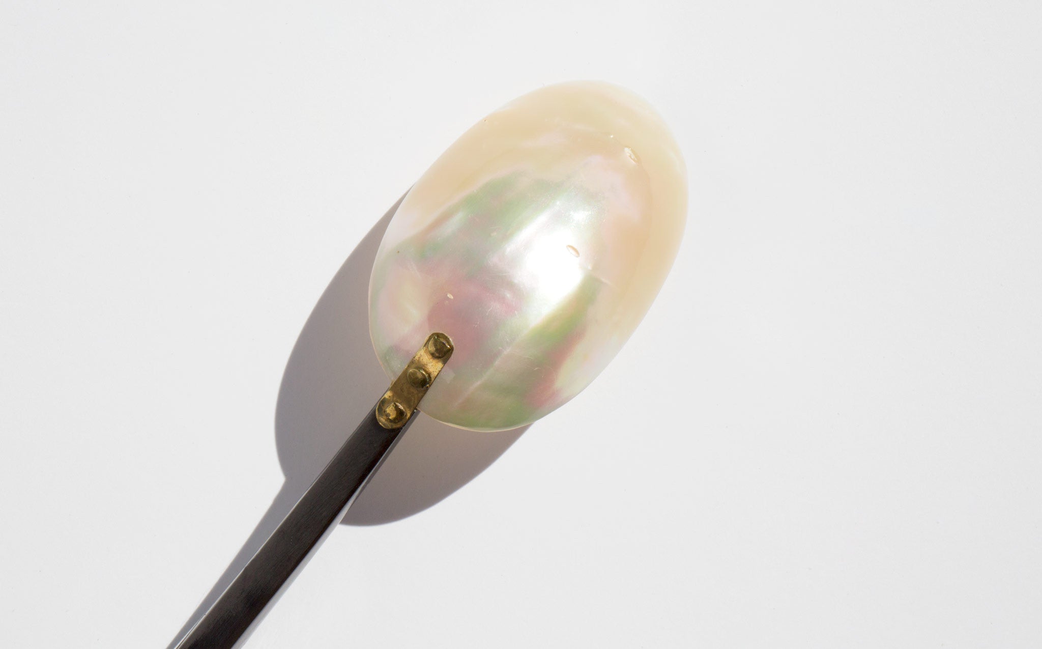 Ebony and Mother of Pearl Caviar Spoon