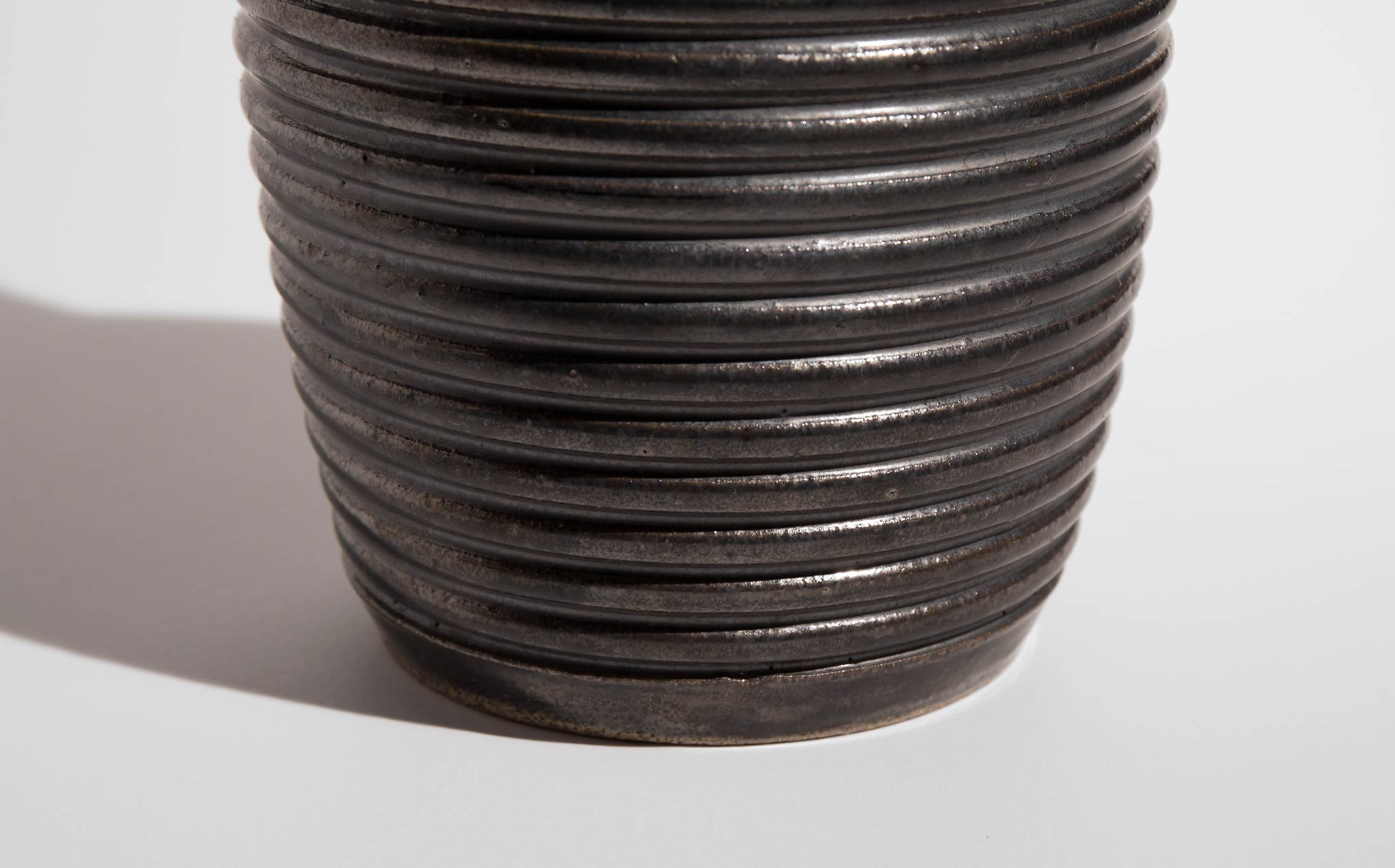 Christina Haines Metallic Ribbed Vase