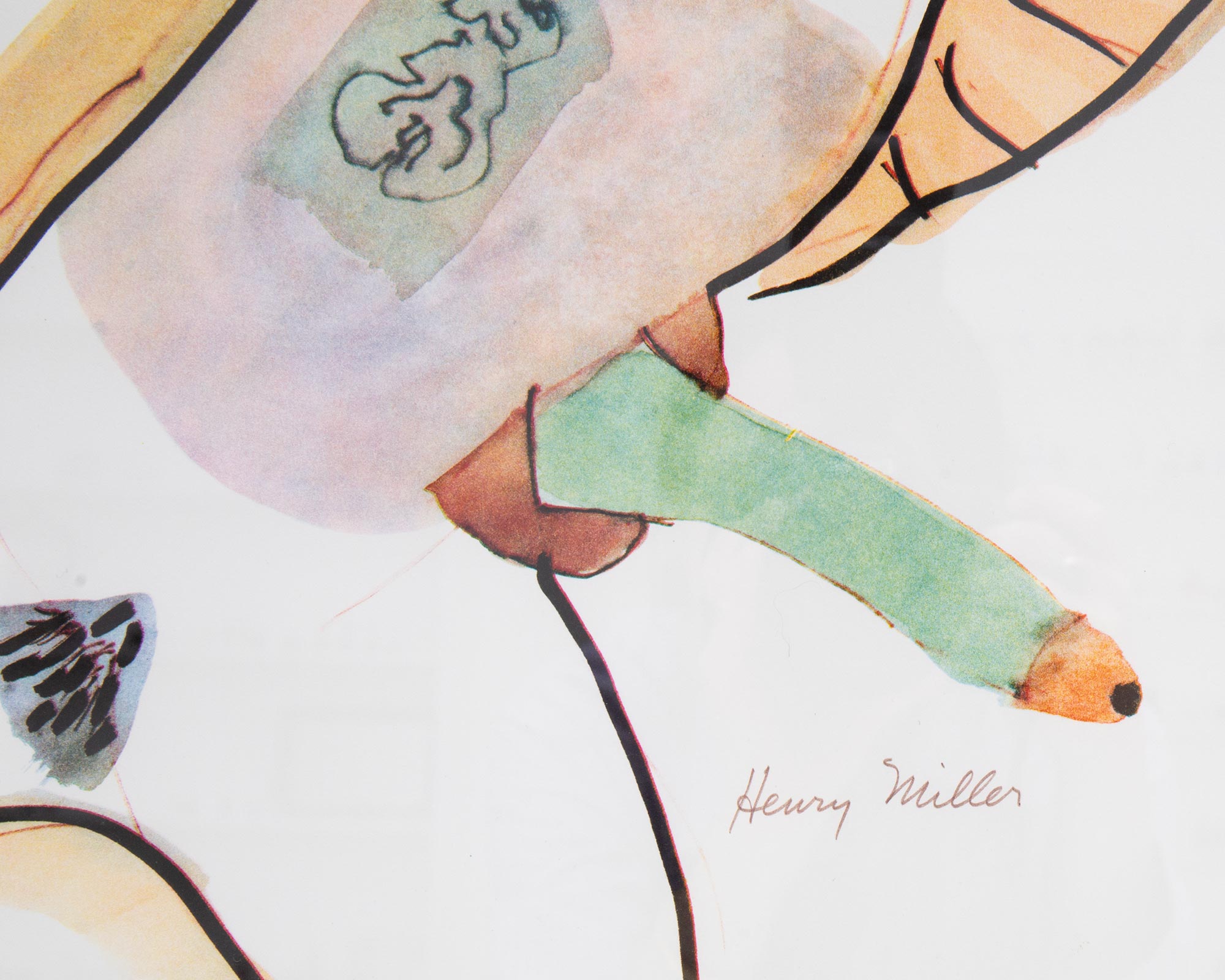 Henry Miller Framed Asamara Lithograph